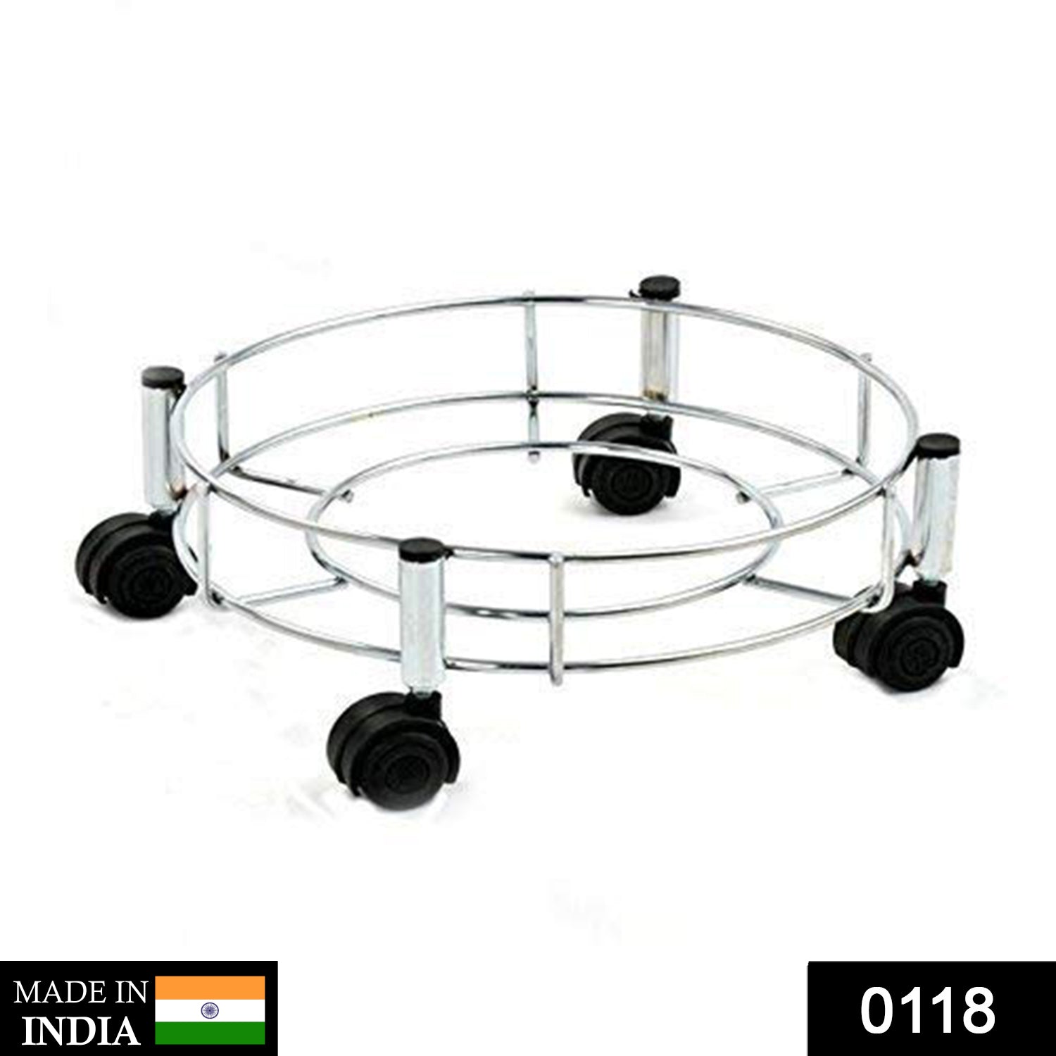 0118 Stainless Steel Gas Cylinder Trolley DeoDap