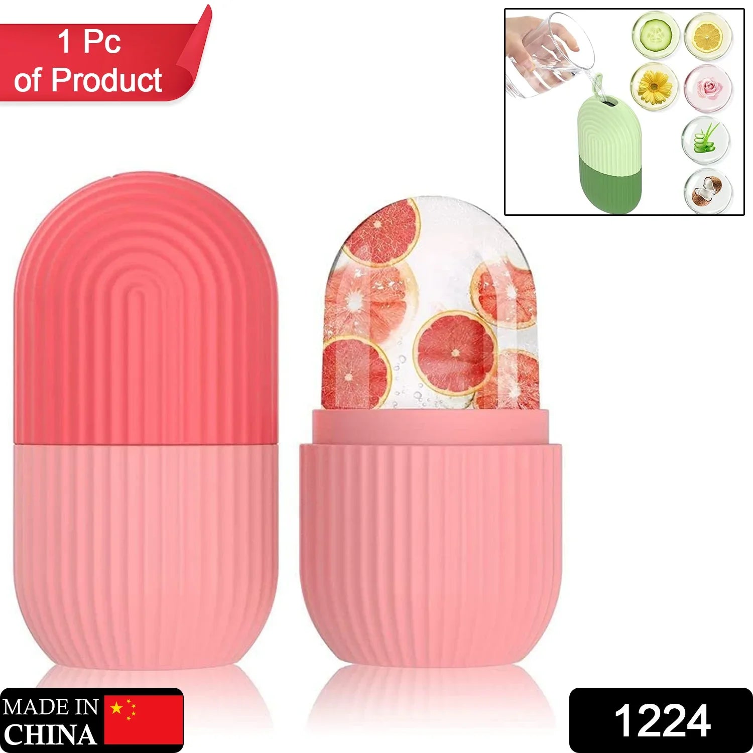 1224 Face Ice Roller to Enhance Skin Glow, Shrink & Tighten Pores DeoDap