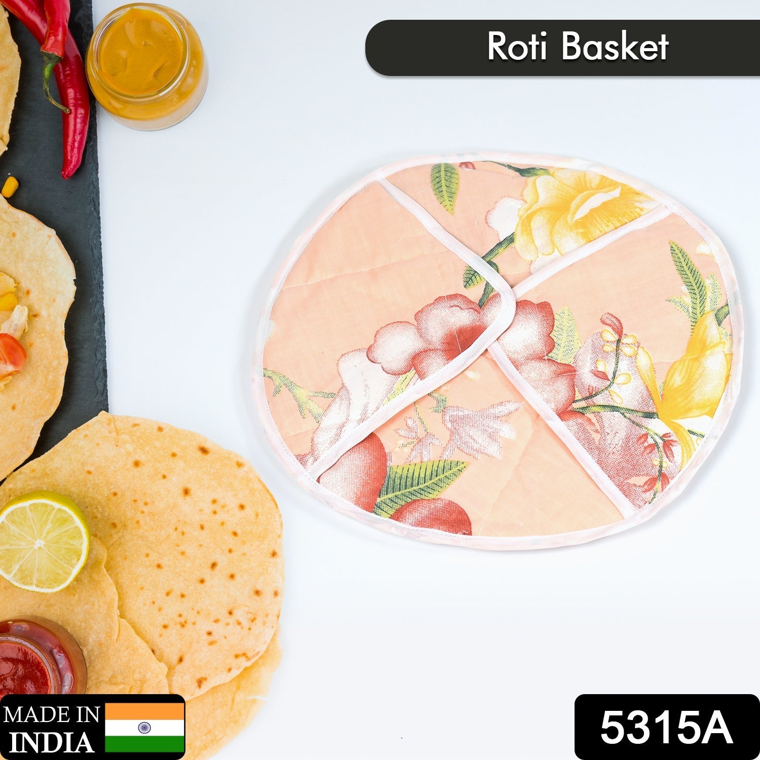 5315A Hot Chapatti Cover Cloth Cotton Cloth Casserole Box For Home & Kitchen Use DeoDap