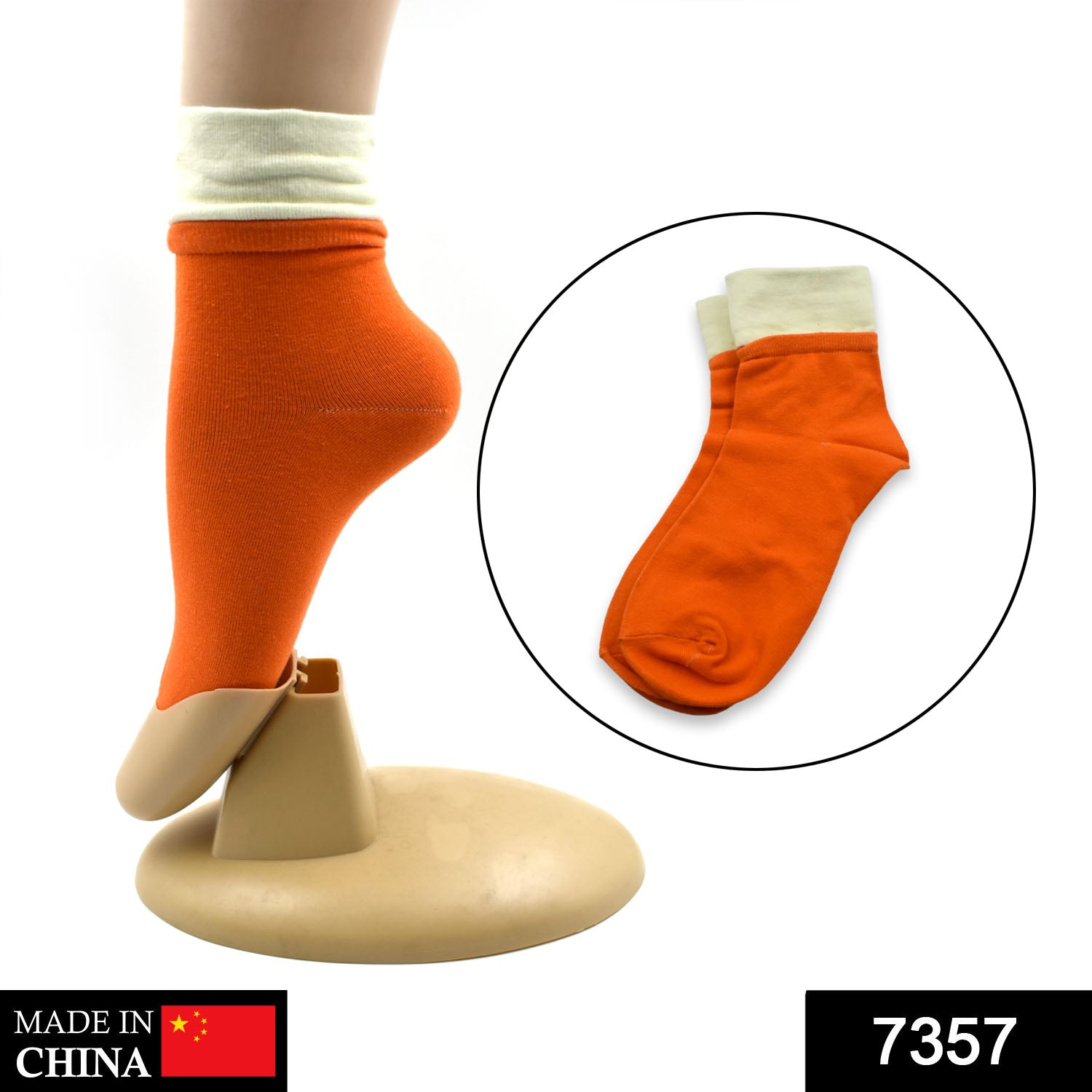 7357 Socks Breathable Thickened Classic Simple Soft Skin Friendly (1Pair) (Moq :-3) DeoDap