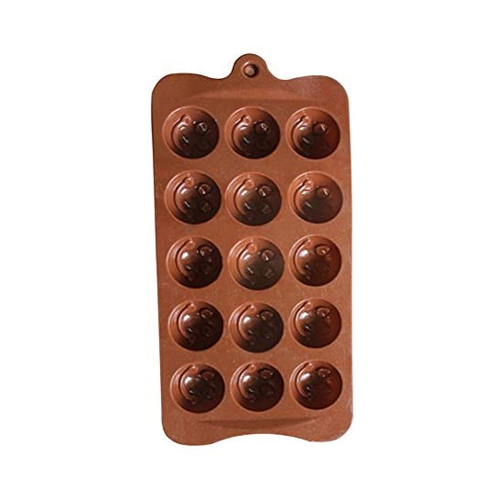 1188 Food Grade Non-Stick Reusable Silicone Smile Shape 15 Cavity Chocolate Molds / Baking Trays DeoDap