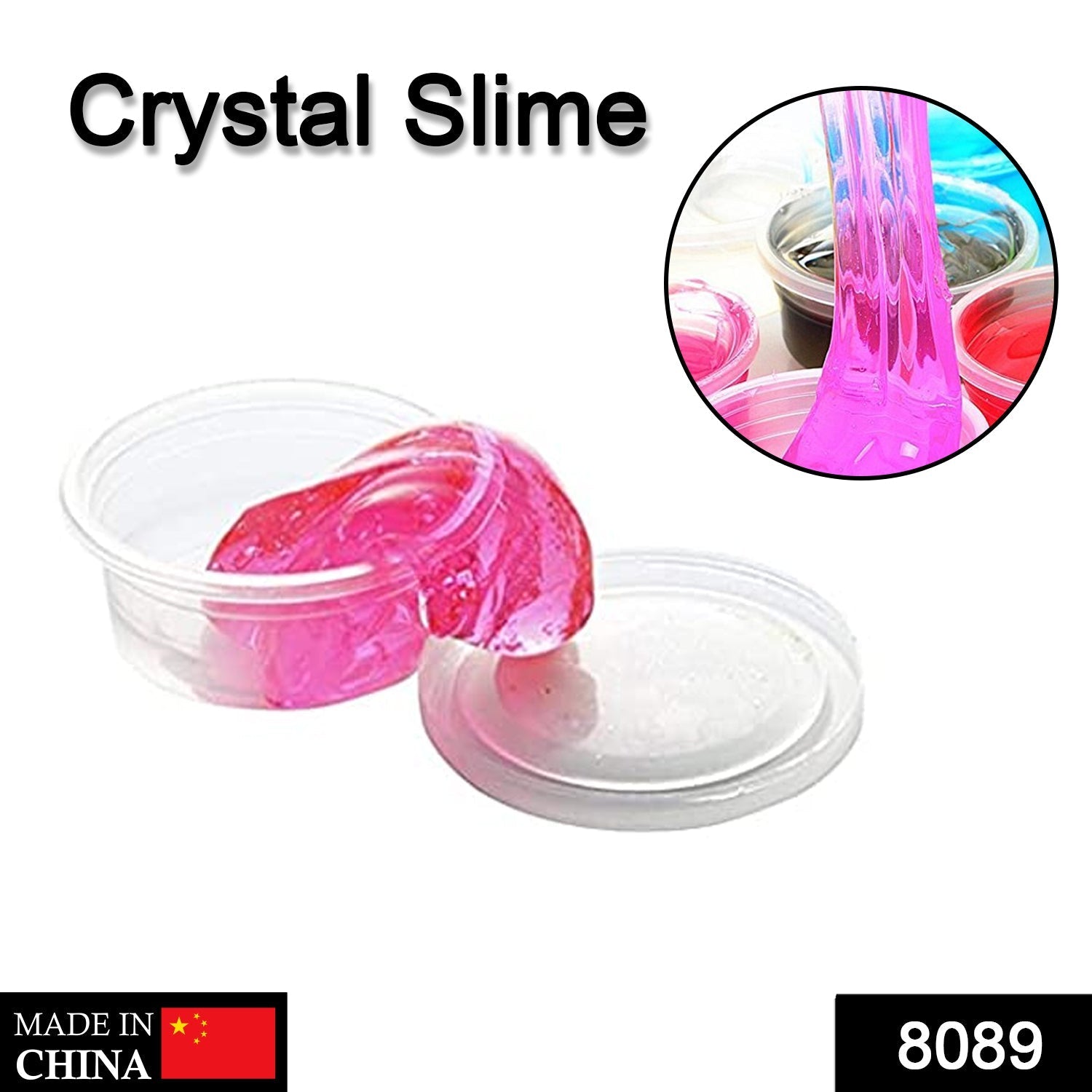 8089 Soft Jar Slime Combo of  Crystal Slime (Moq :-12) DeoDap