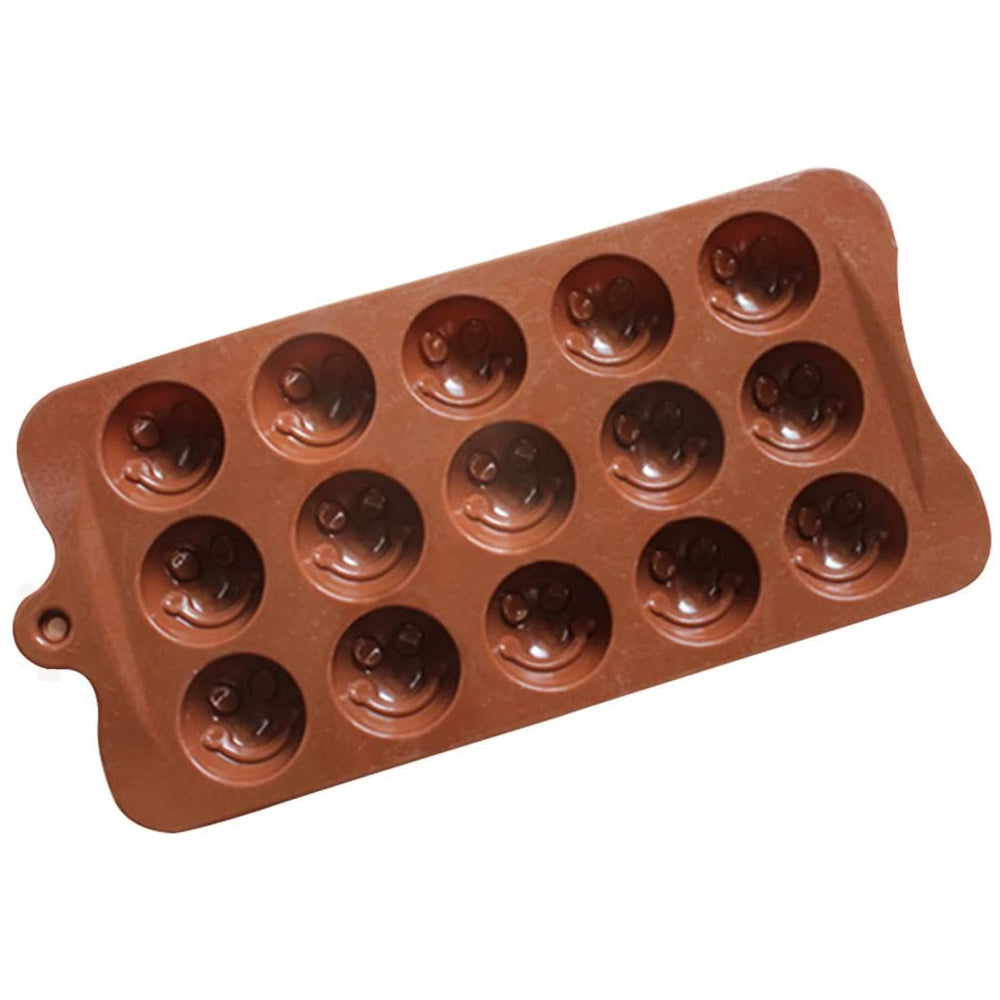 1188 Food Grade Non-Stick Reusable Silicone Smile Shape 15 Cavity Chocolate Molds / Baking Trays DeoDap