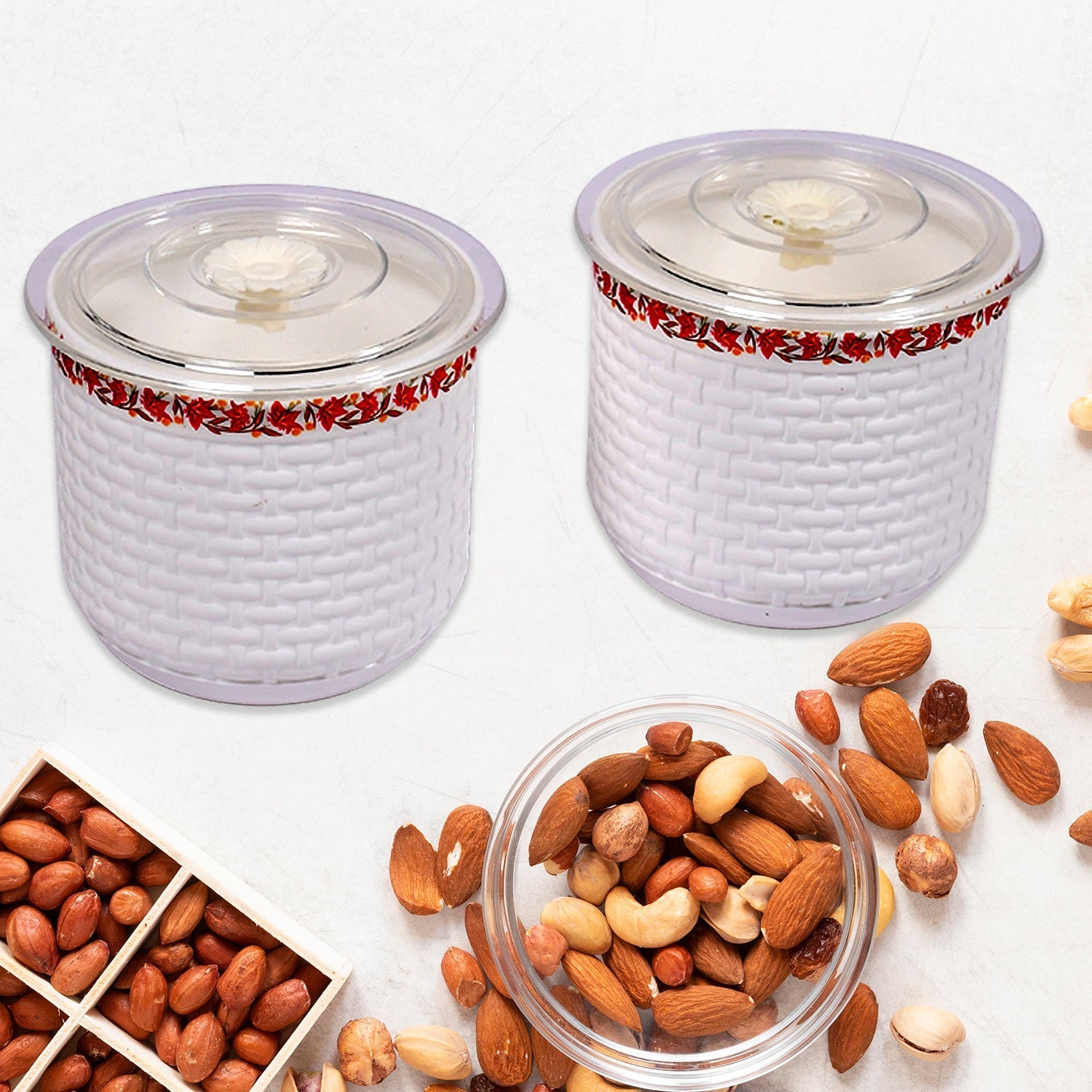 5277 Maple Air Tight Container Jar 850 ml  For Home & Kitchen Use Jar Set of 2 pcs