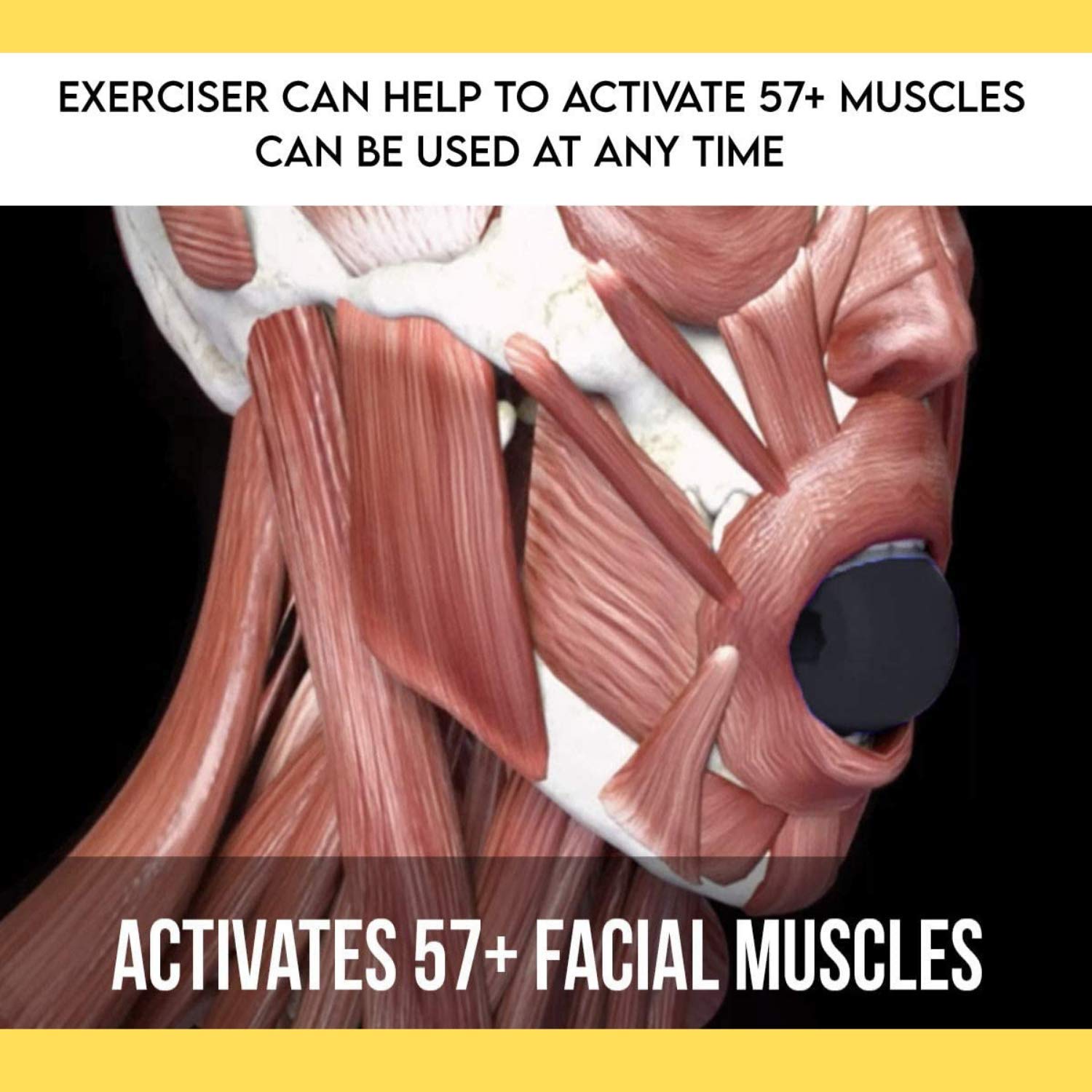 6101V Black Jaw Exerciser Used To Gain Sharp And Chiselled Jawline Easily And Fast. DeoDap