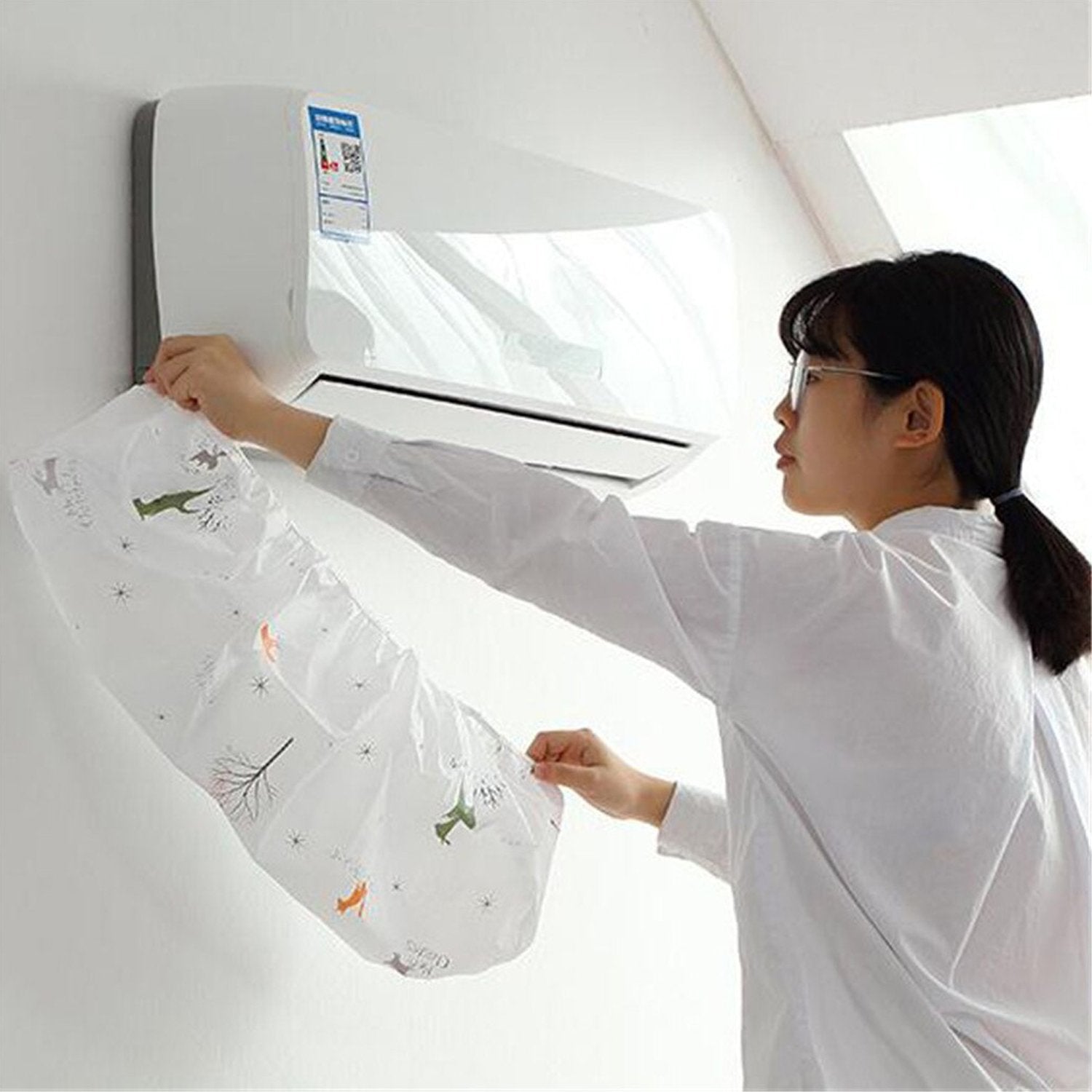 6025 Air Conditioning Dust Cover Waterproof Folding Ac Cover (1Tone Size) DeoDap