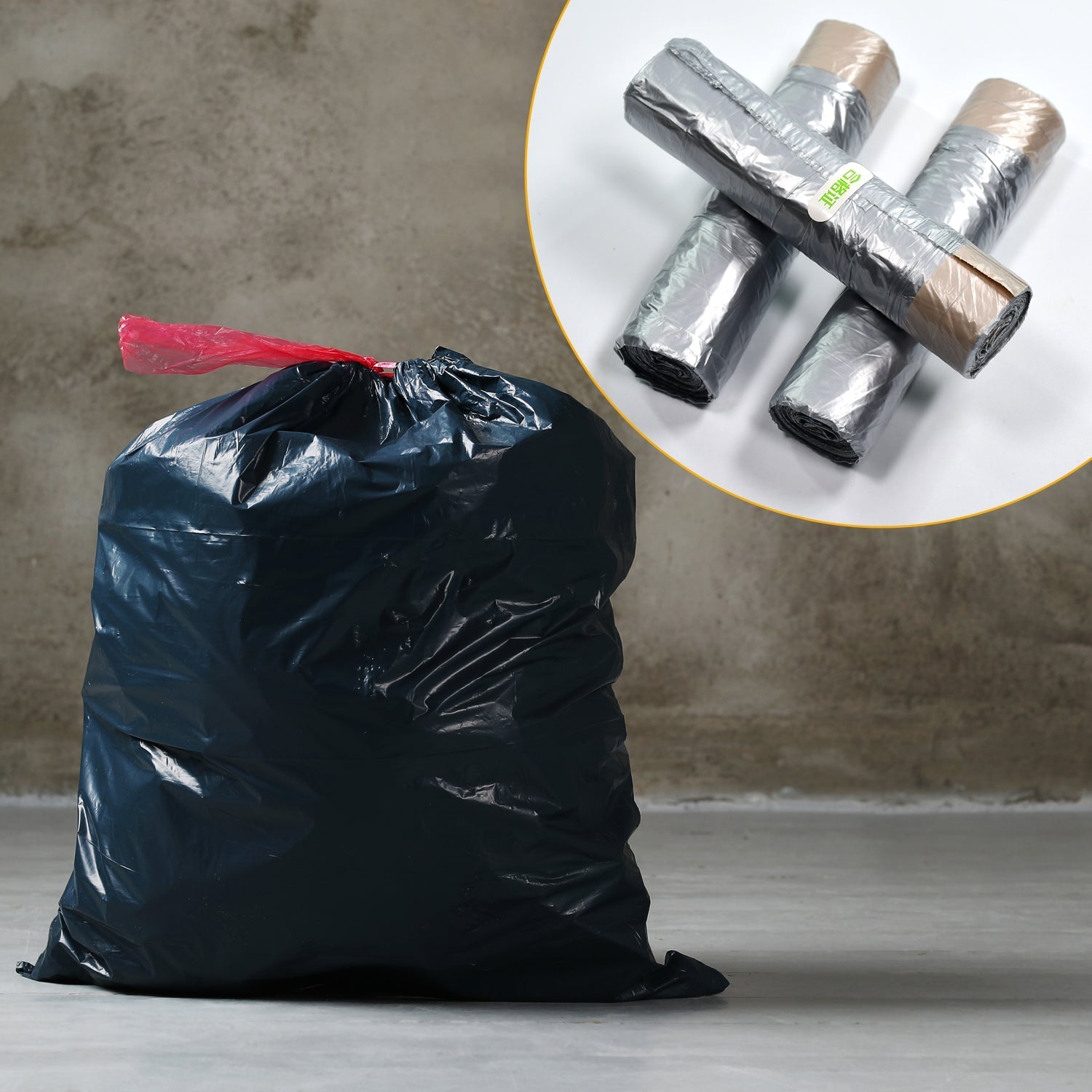 9213 Garbage Bags/Dustbin Bags/Trash Bags Pack of 3Rolls 45Pcs DeoDap