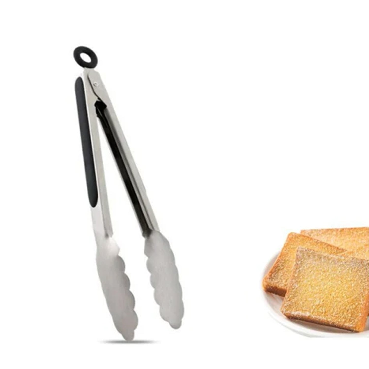 2685 stainless steel food serving tong with Grip Handle. DeoDap