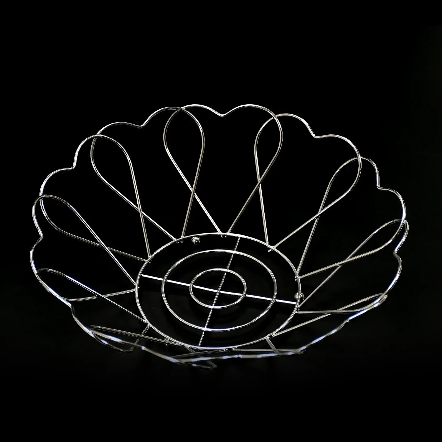 5122 Stainless Steel Fruit Basket (Flower) Fruit Bowl Basket 