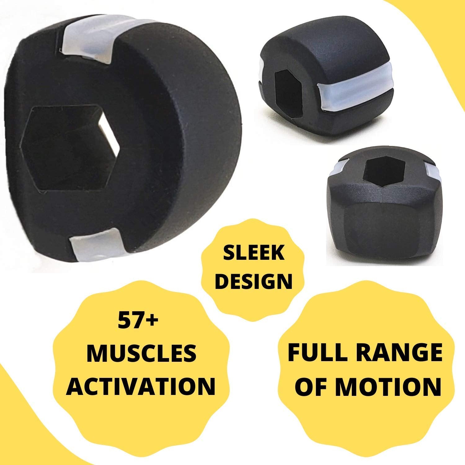 6101V Black Jaw Exerciser Used To Gain Sharp And Chiselled Jawline Easily And Fast. DeoDap