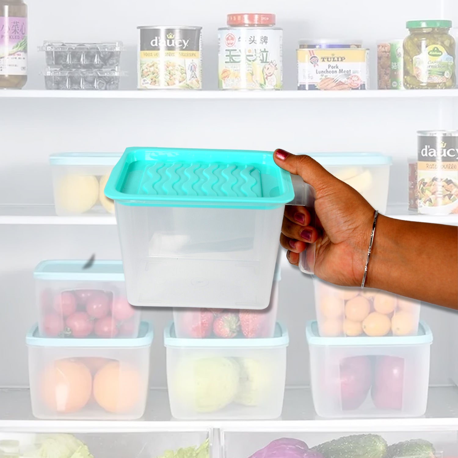 7148 Plastic Small Transparent Airtight Kitchen Container Storage Container High Quality Container For Home & Kitchen Use DeoDap