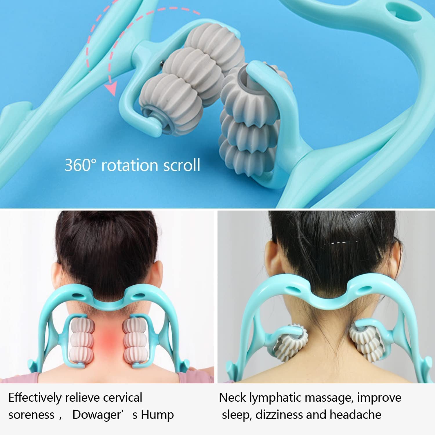 6593A  NECK SHOULDER MASSAGER, PORTABLE RELIEVING THE BACK FOR MEN RELIEVING THE WAIST WOMEN (1PC)