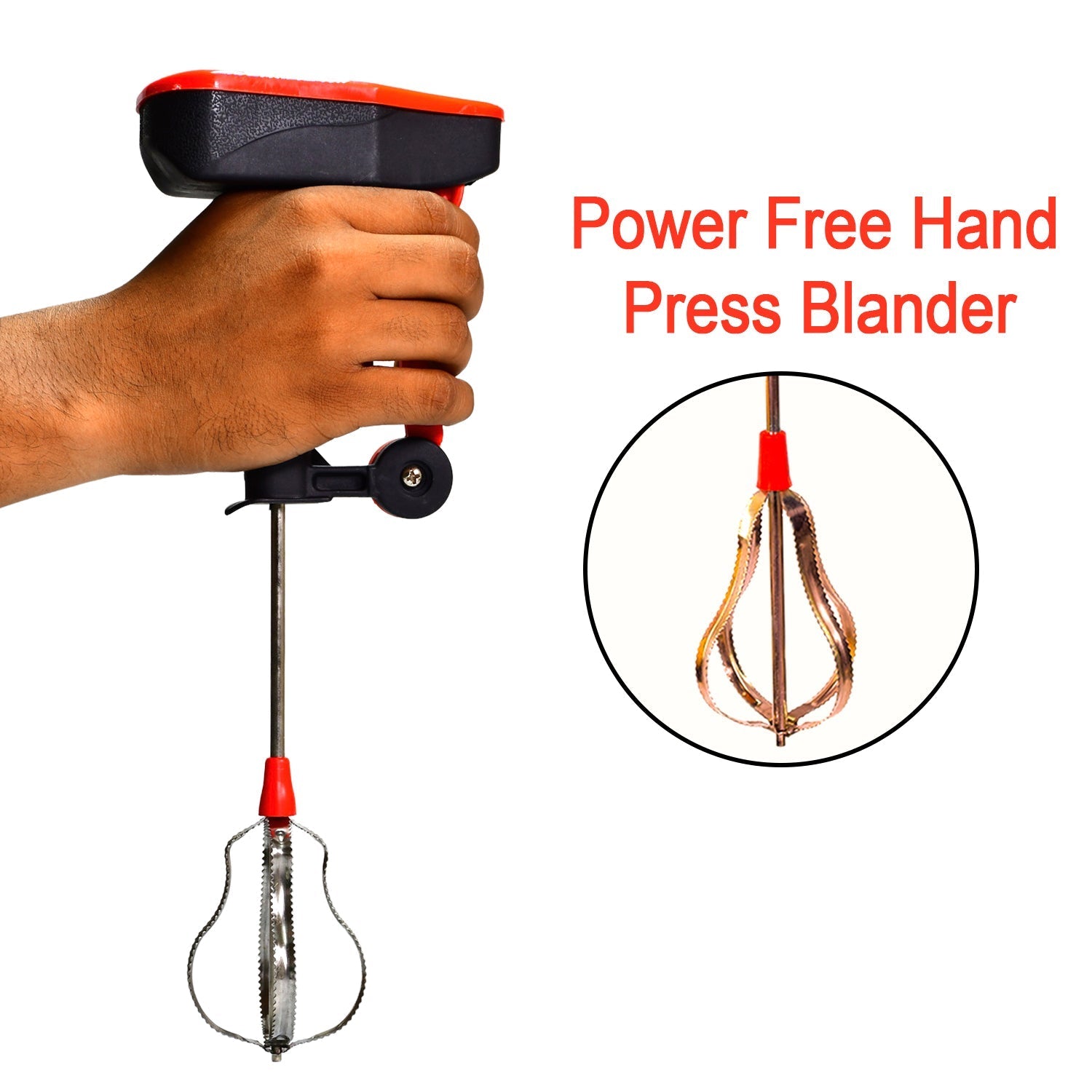 5249 Stainless Steel Power Free Mixer Maker Hand Blender for Cream Beater, Milk Shake, Lassi, Butter Milk etc. DeoDap