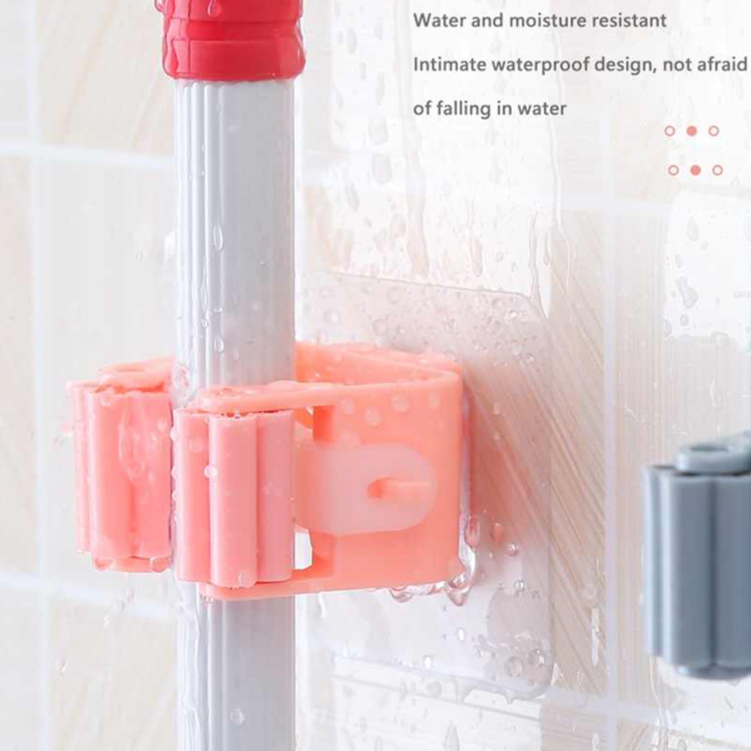 2177A MAGIC STICKER SERIES SELF ADHESIVE MOP AND BROOM HOLDER DeoDap