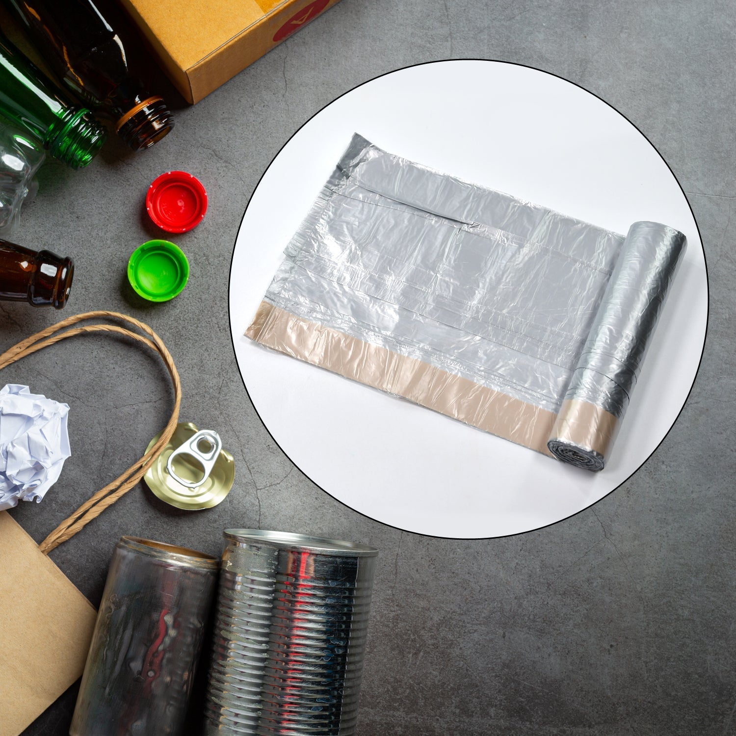 9213 Garbage Bags/Dustbin Bags/Trash Bags Pack of 3Rolls 45Pcs DeoDap