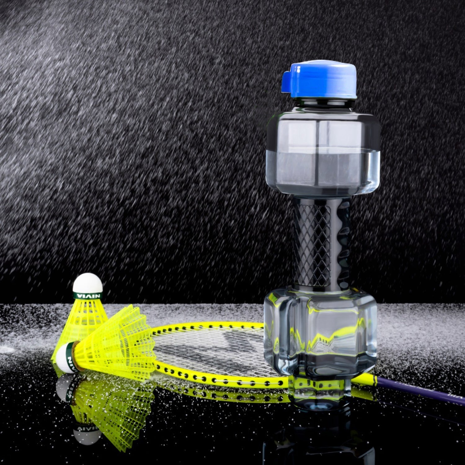 0754A Unbreakable Plastic dumbbell Shape Water Bottle freeshipping - DeoDap