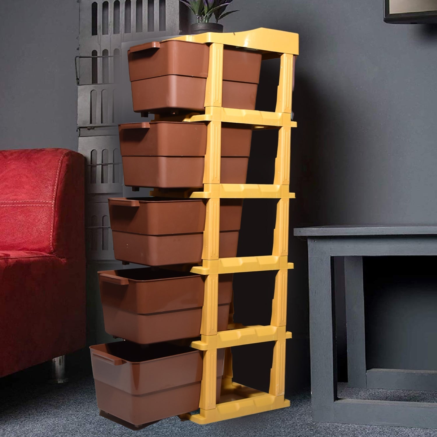 1151A 5 Tier Modular Drawer Used for storing different-different types of equipments and stuffs. DeoDap