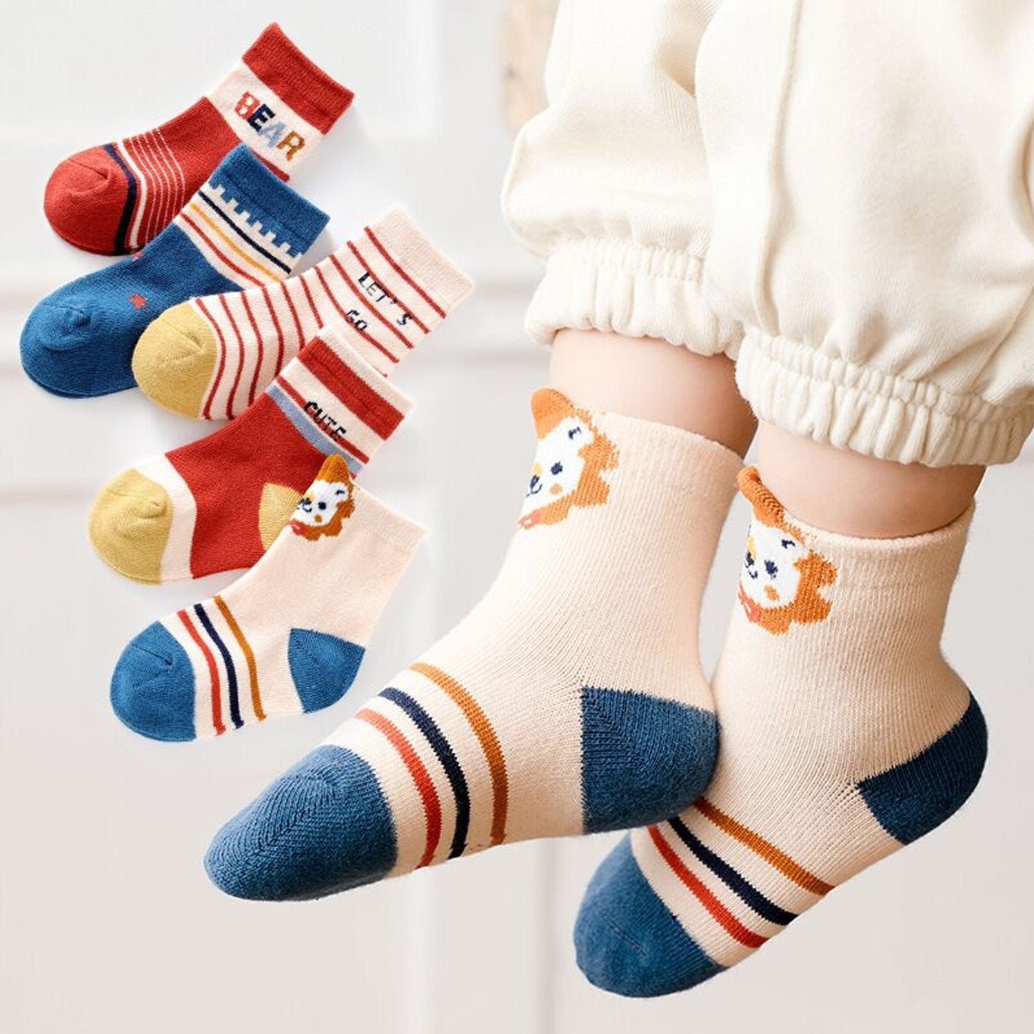 7303 Socks Breathable Thickened Classic Simple Soft Skin Friendly For Kids (Moq :-3) DeoDap