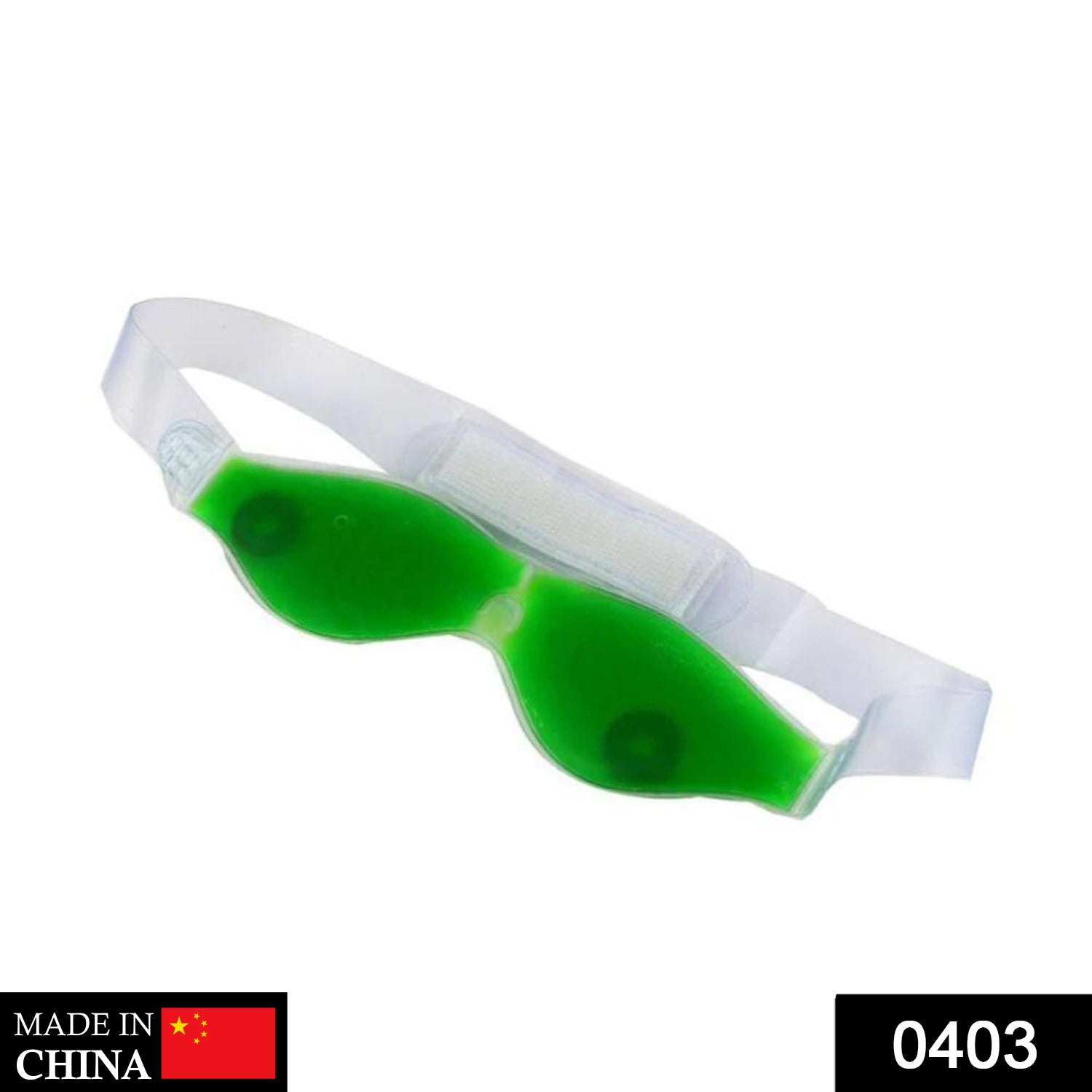 0403 Cold Eye Mask with Stick-on Straps (Green) DeoDap