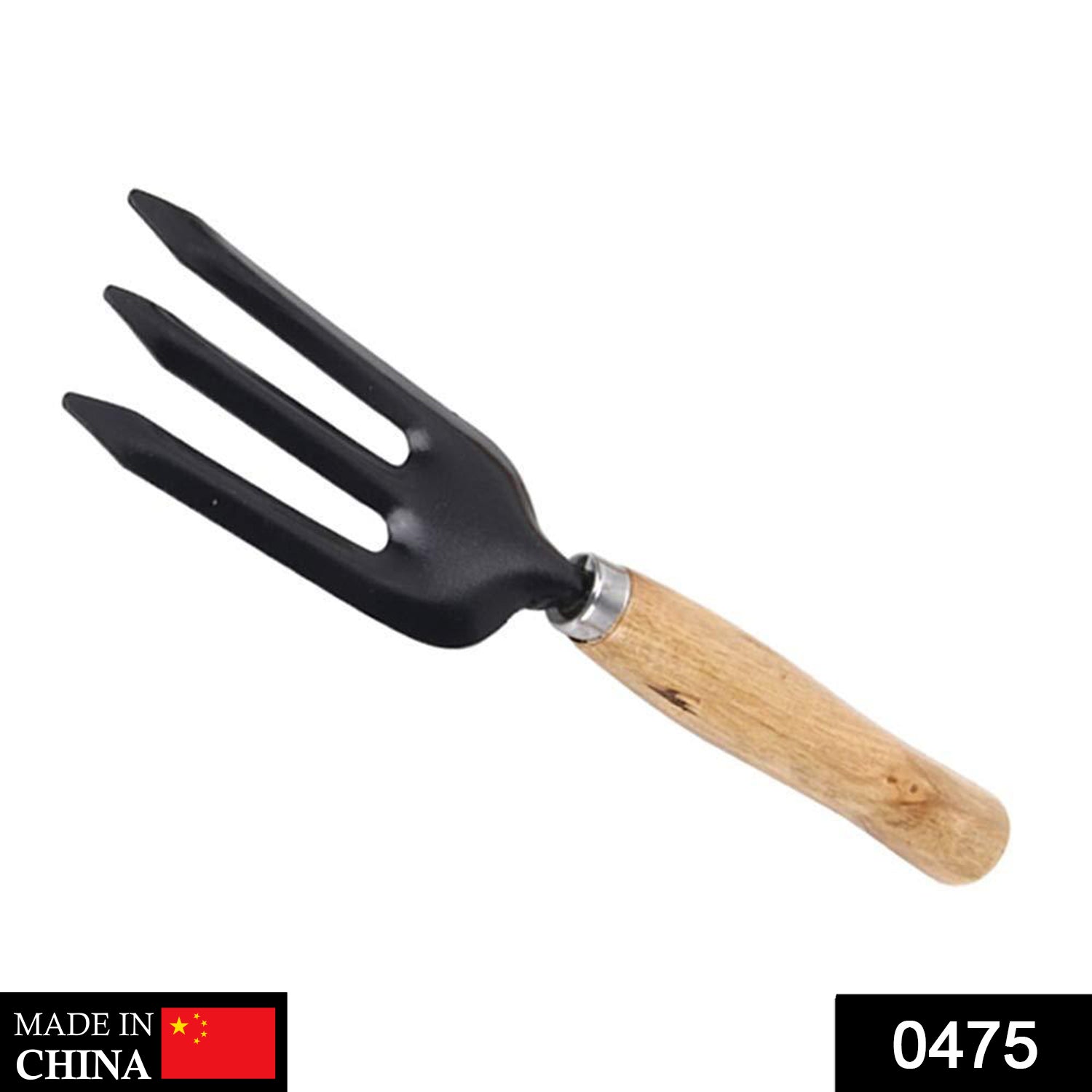 0475 Hand Weeding Fork (Steel, Black) DeoDap