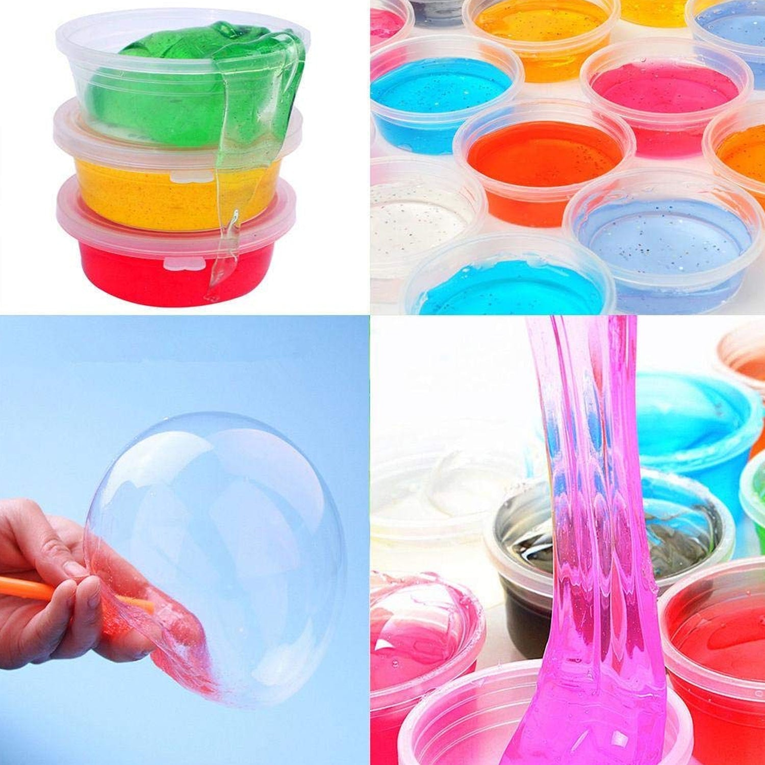 8089 Soft Jar Slime Combo of  Crystal Slime (Moq :-12) DeoDap