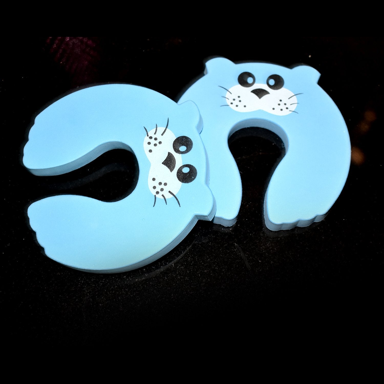 6039 Child Safety Protection Baby Safety Cute Animal Security Card Door Stopper (2PC Set) DeoDap