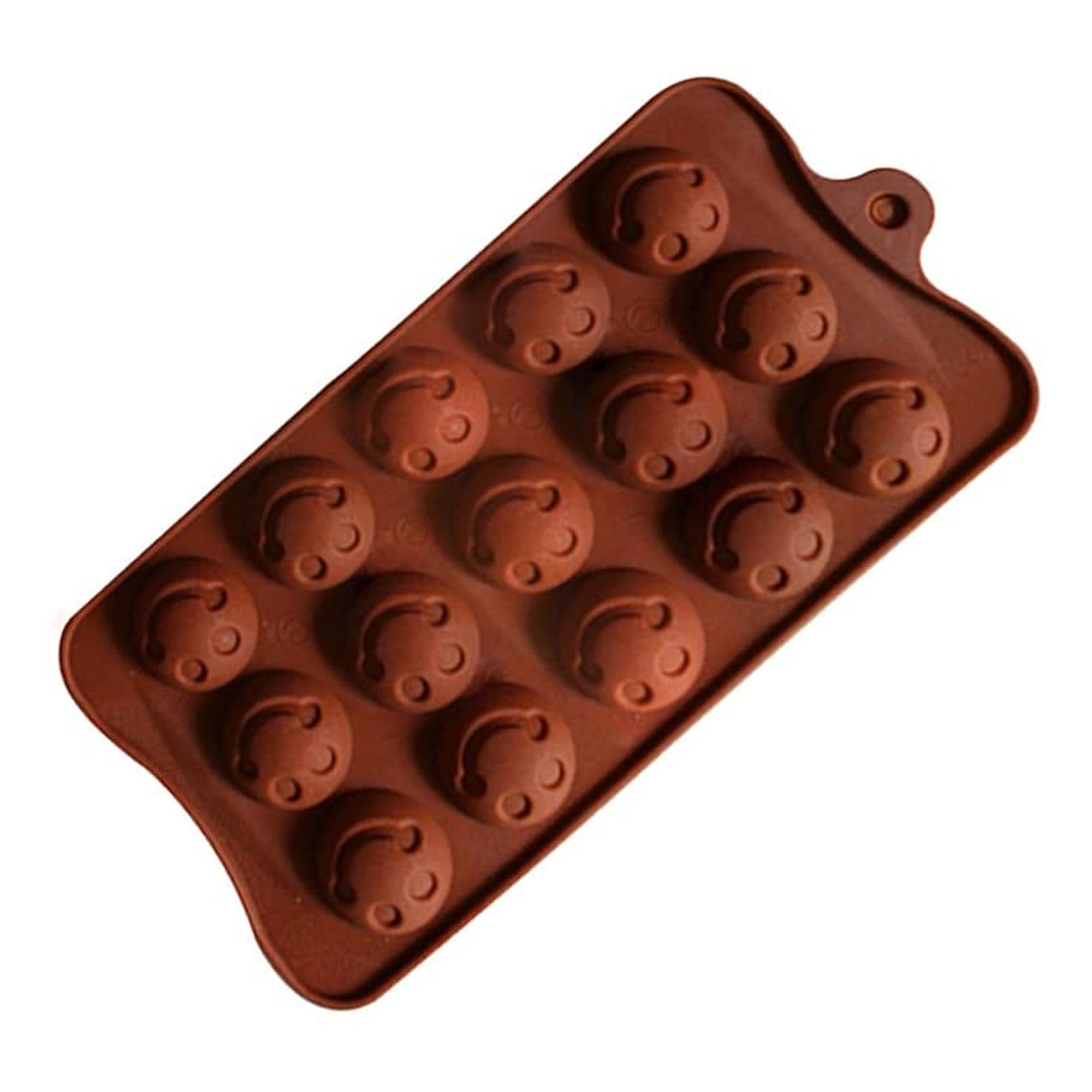 1188 Food Grade Non-Stick Reusable Silicone Smile Shape 15 Cavity Chocolate Molds / Baking Trays DeoDap