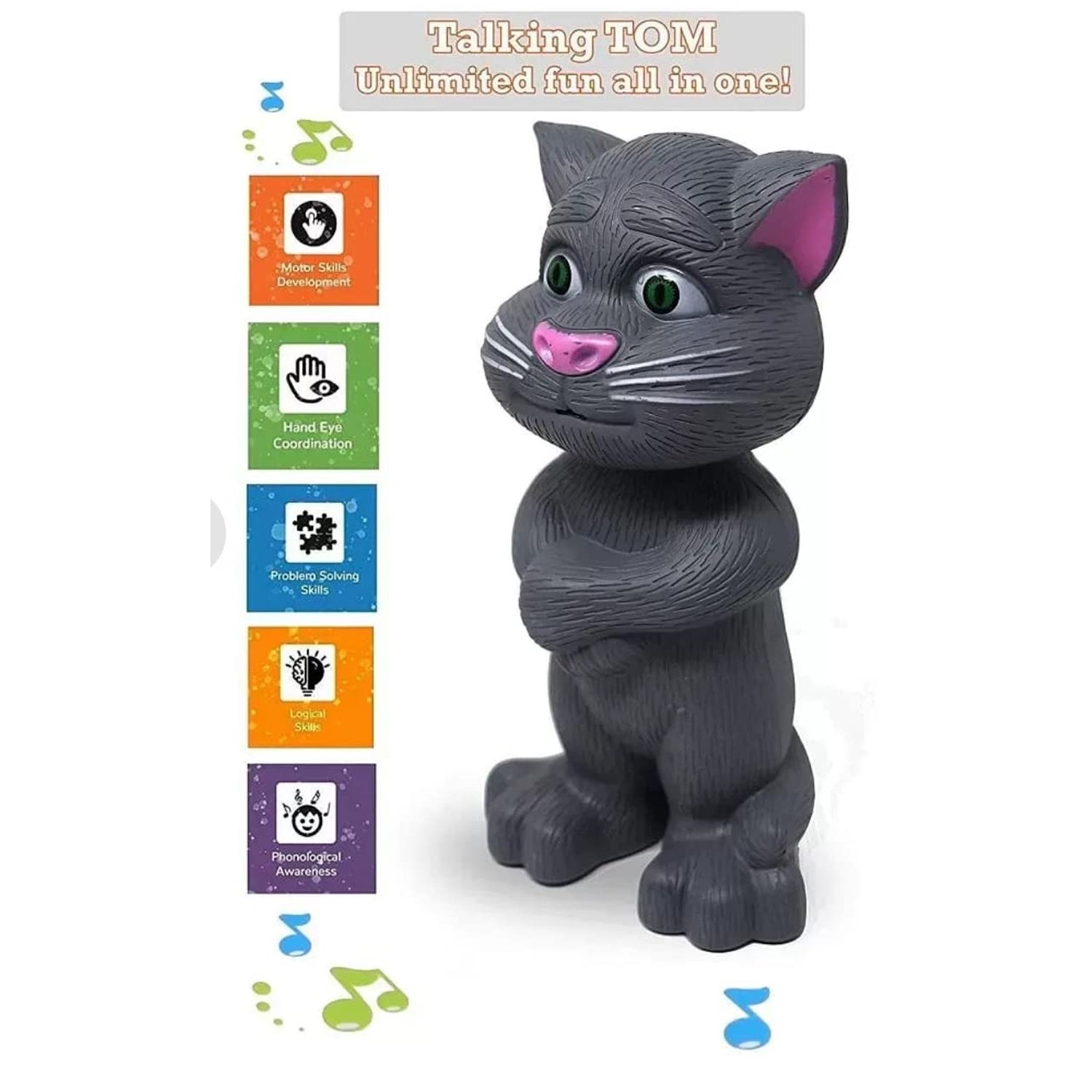 4524 Talking, Mimicry, Touching Tom Cat Intelligent Interactive Toy with Wonderful Voice for Kids, Children Playing and Home Decorate. DeoDap