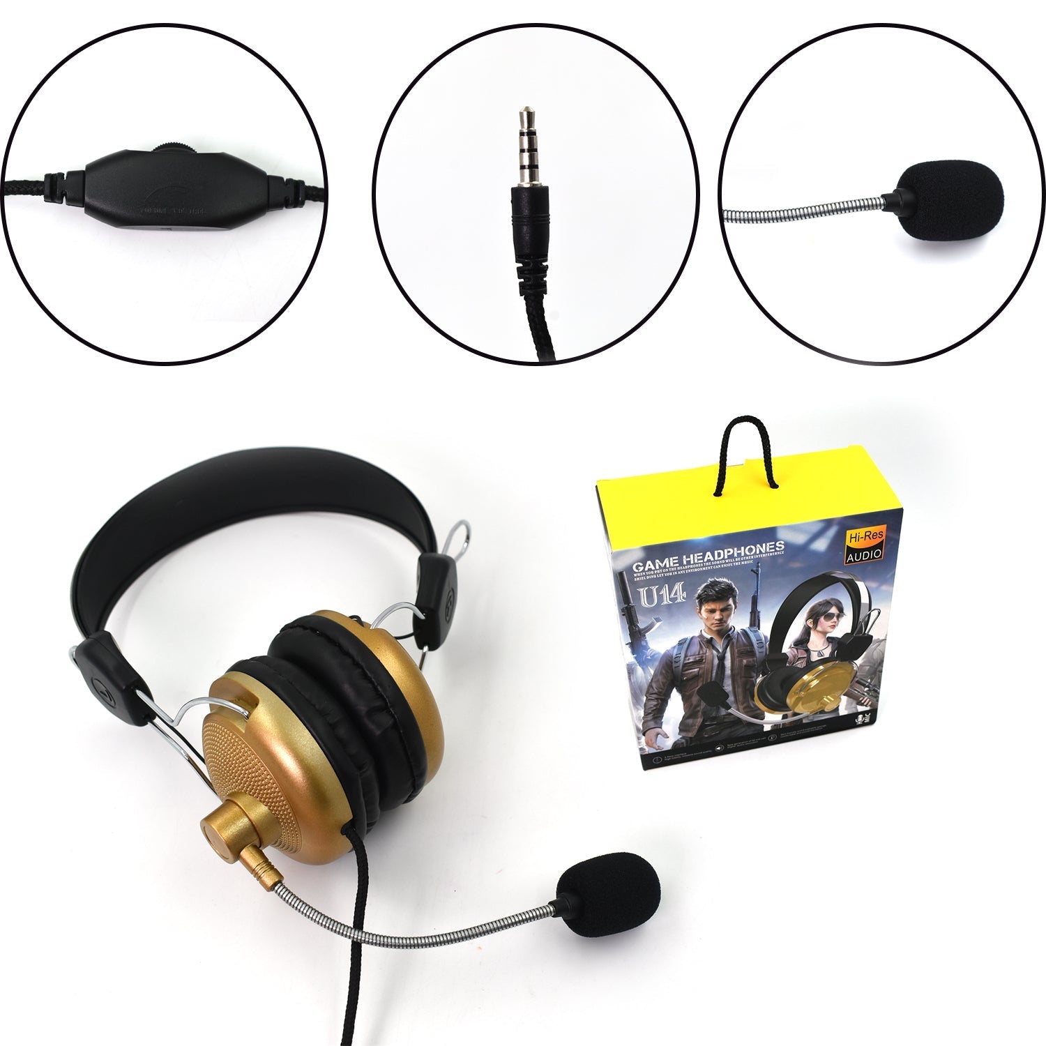 6141 Professional Gaming Headset, Wired Over-Ear Headphones with Mic, Surround Sound for Esports Gaming, PC/PS/Xbox/VR/Nintendo Switch (Multicolor) freeshipping - DeoDap