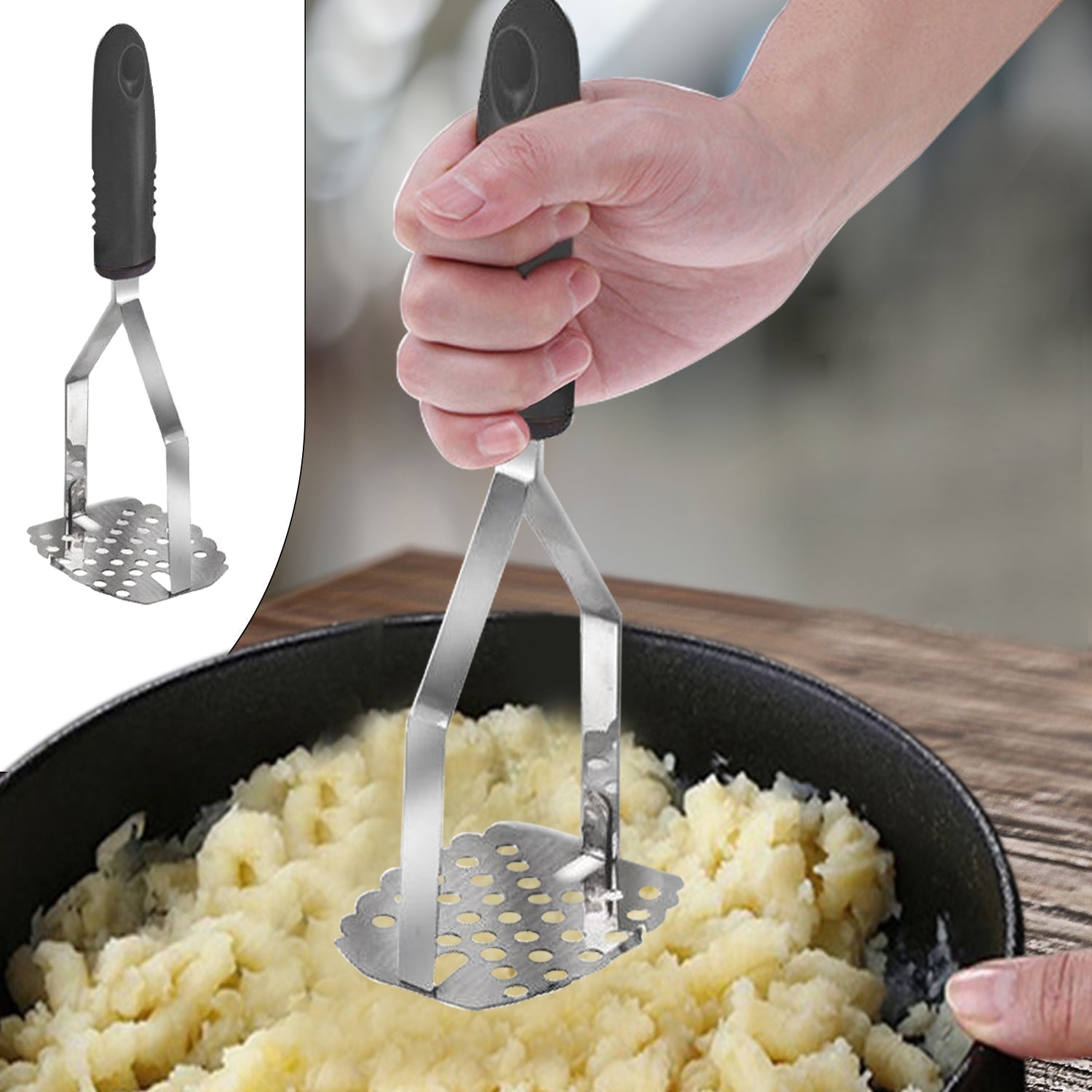 2470 Potato Vegetable Pav Bhaji Masher for Kitchen freeshipping - DeoDap