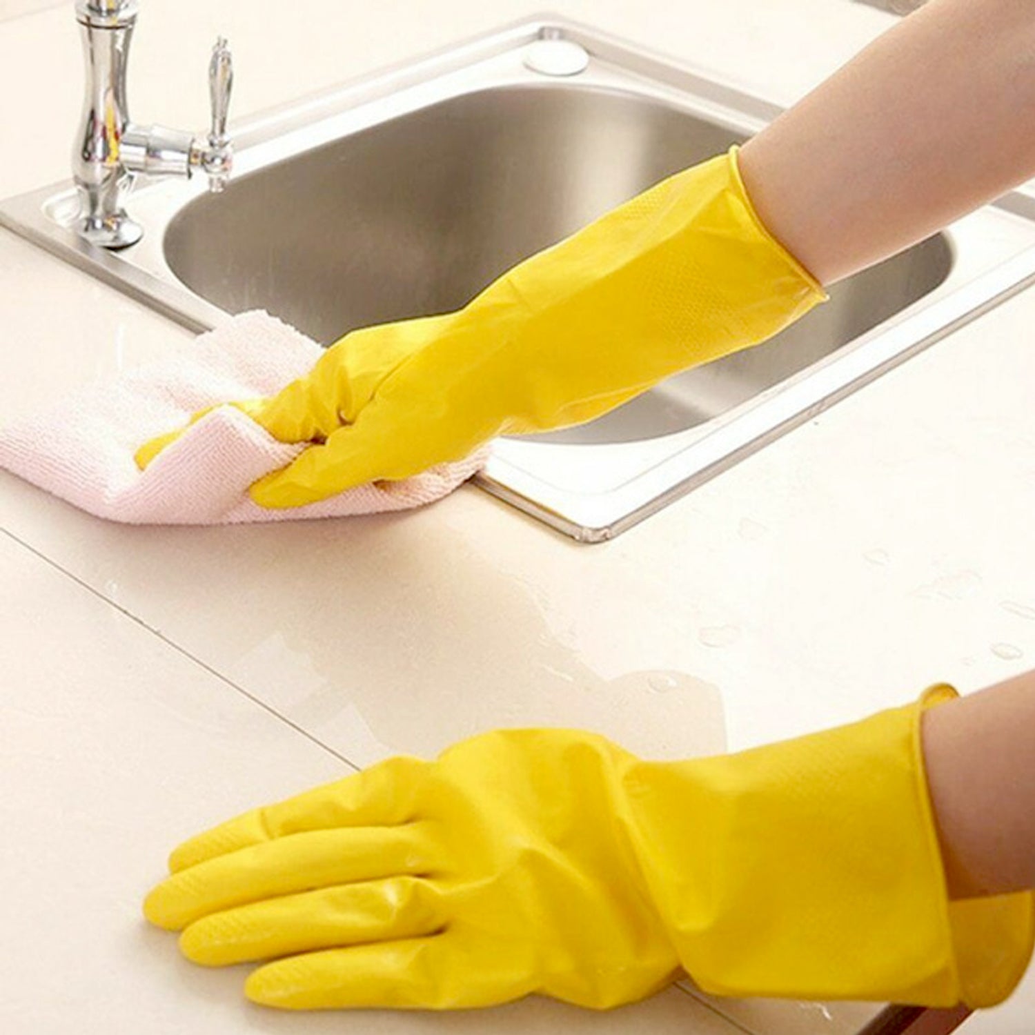 0679 Multipurpose Rubber Reusable Cleaning Gloves DeoDap