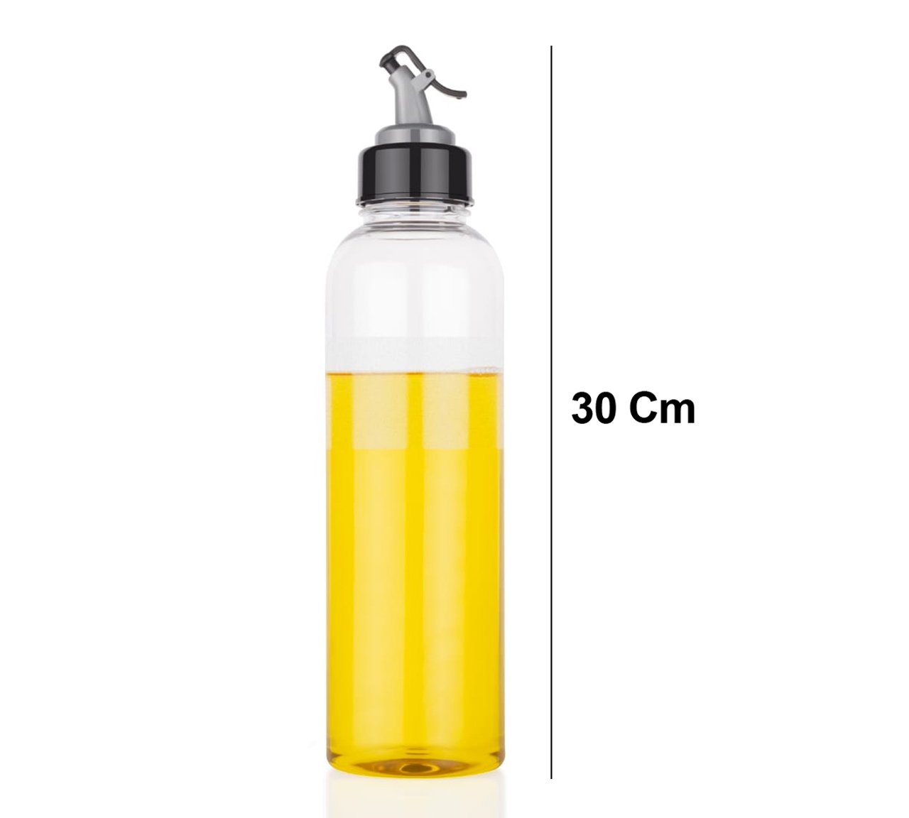 2346 Oil Dispenser Transparent Plastic Oil Bottle |Clear 1 Liter DeoDap