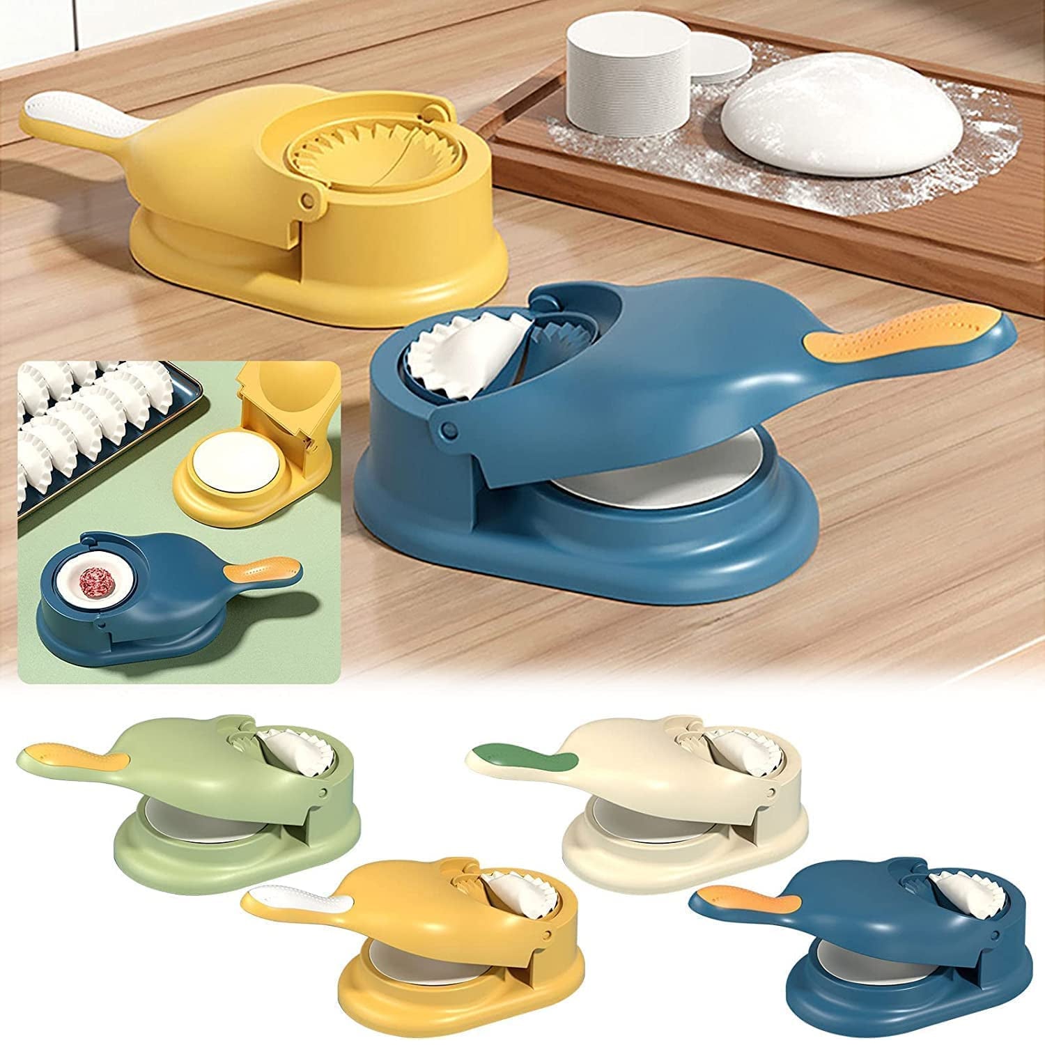 5289 Dumpling Skin Press Mould for Gujiya , Ghughra , Momos Making, 2 in 1 Dumpling Maker Mould Machine, Kitchen Dumpling Making Tool DeoDap