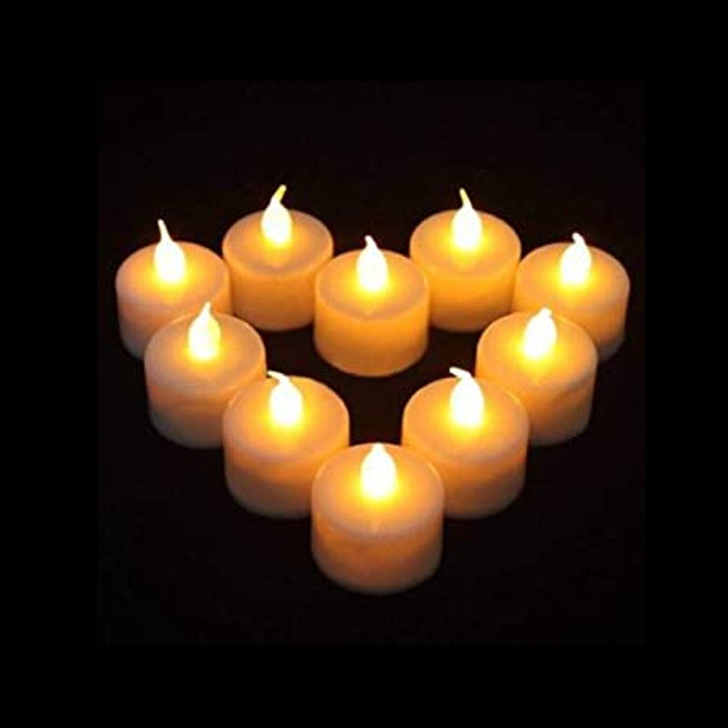 1222  Festival Decorative - LED Yellow Tealight Candles (White, 24 Pcs) DeoDap