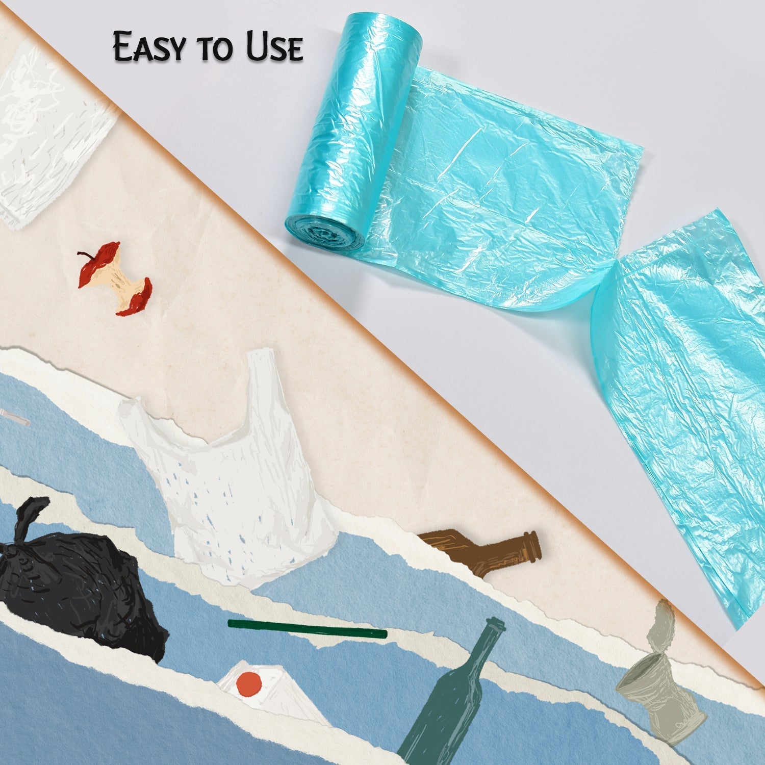 9269 1Roll Garbage Bags/Dustbin Bags/Trash Bags. DeoDap