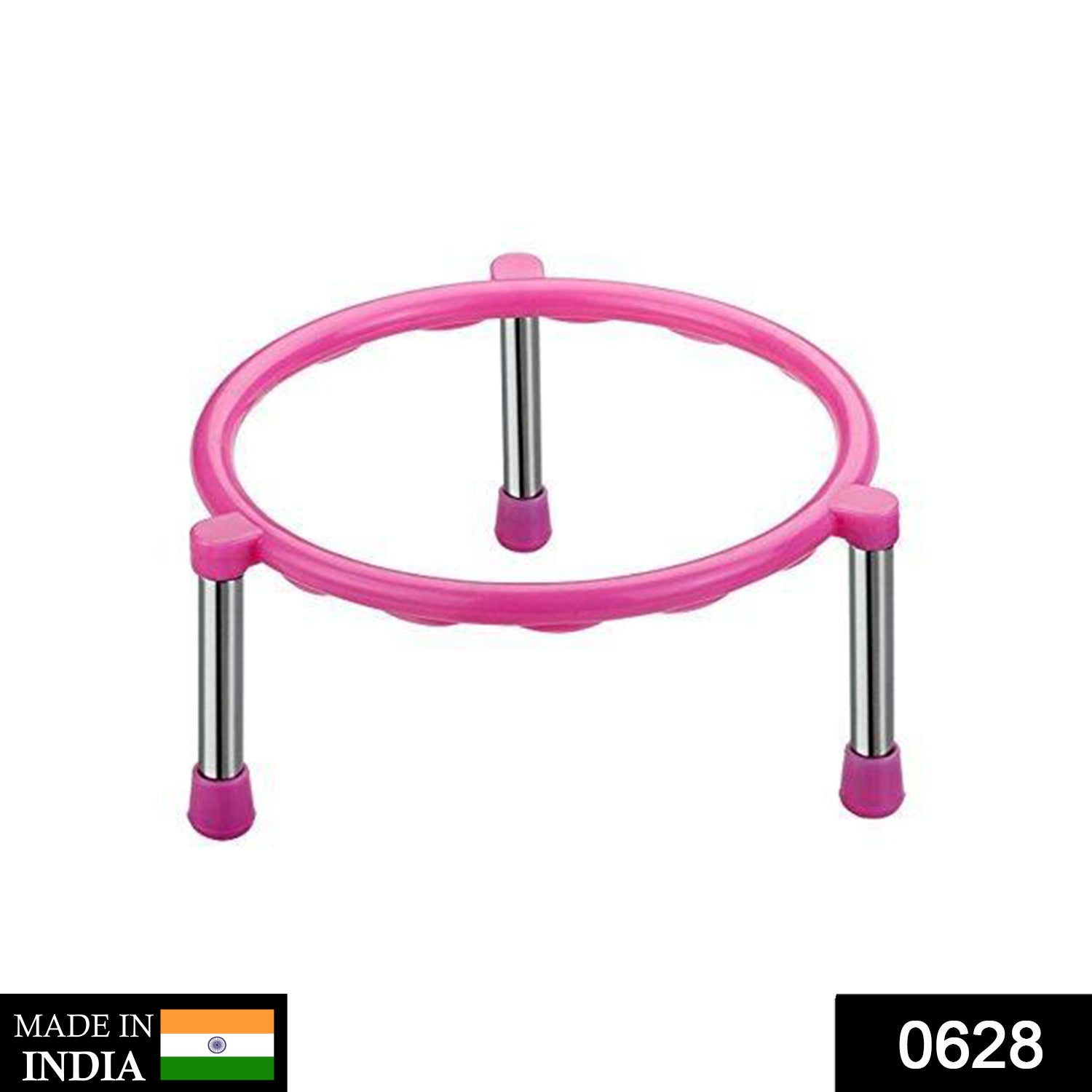 0628 Stainless Steel Single Ring Matka Stand DeoDap