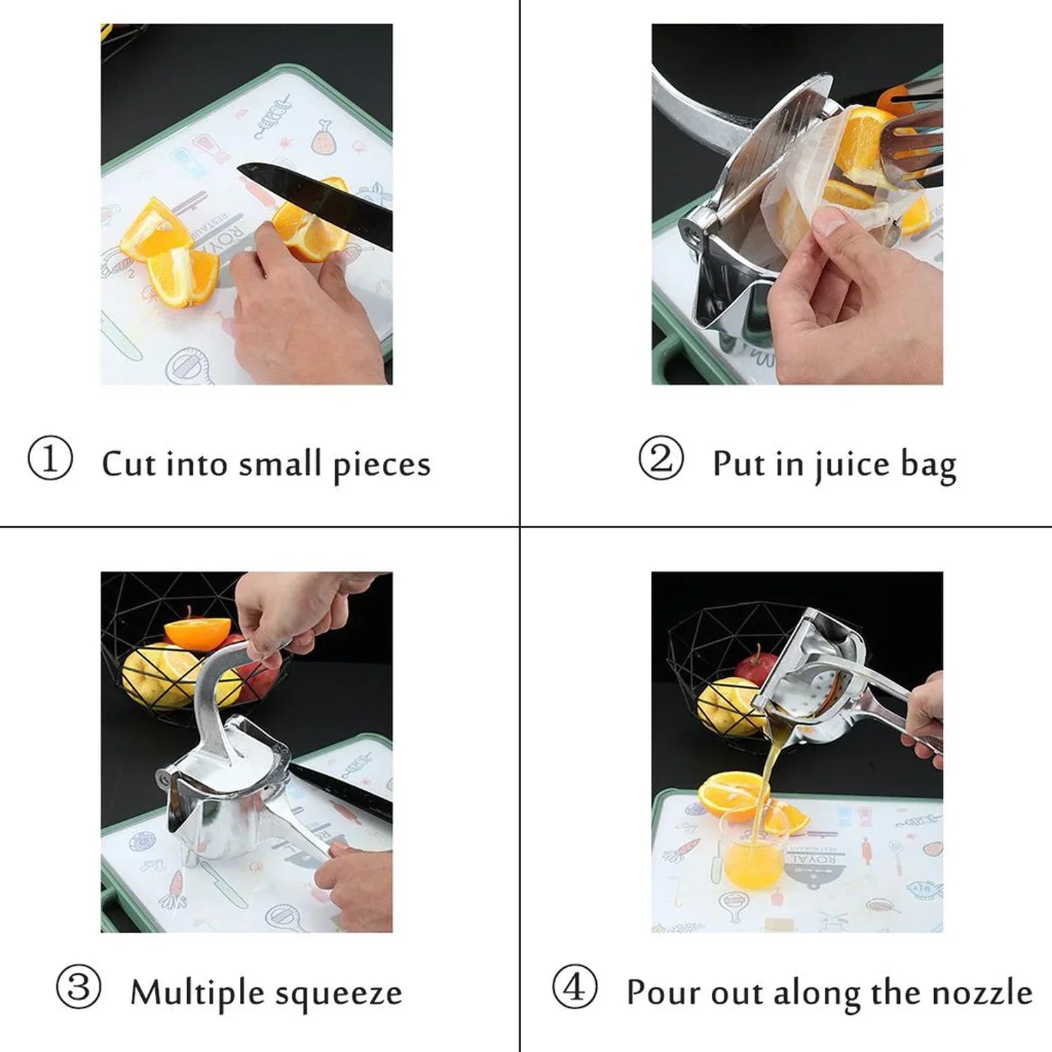 2313a MANUAL ALUMINIUM METAL FRUIT PRESS JUICER