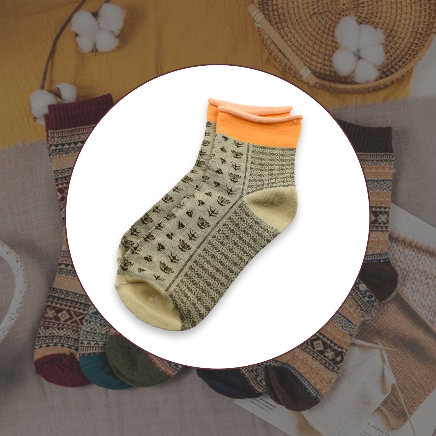 7356 Socks Breathable Thickened Classic Simple Soft Skin Friendly (1Pair) (Moq :-3) DeoDap