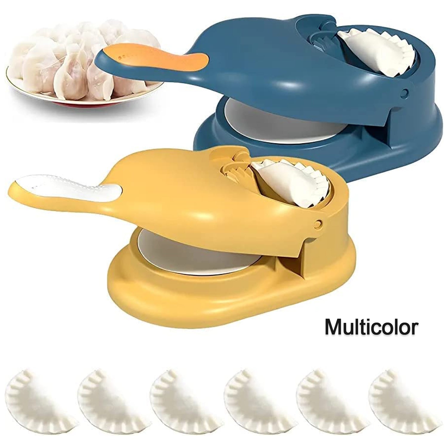 5289 Dumpling Skin Press Mould for Gujiya , Ghughra , Momos Making, 2 in 1 Dumpling Maker Mould Machine, Kitchen Dumpling Making Tool DeoDap