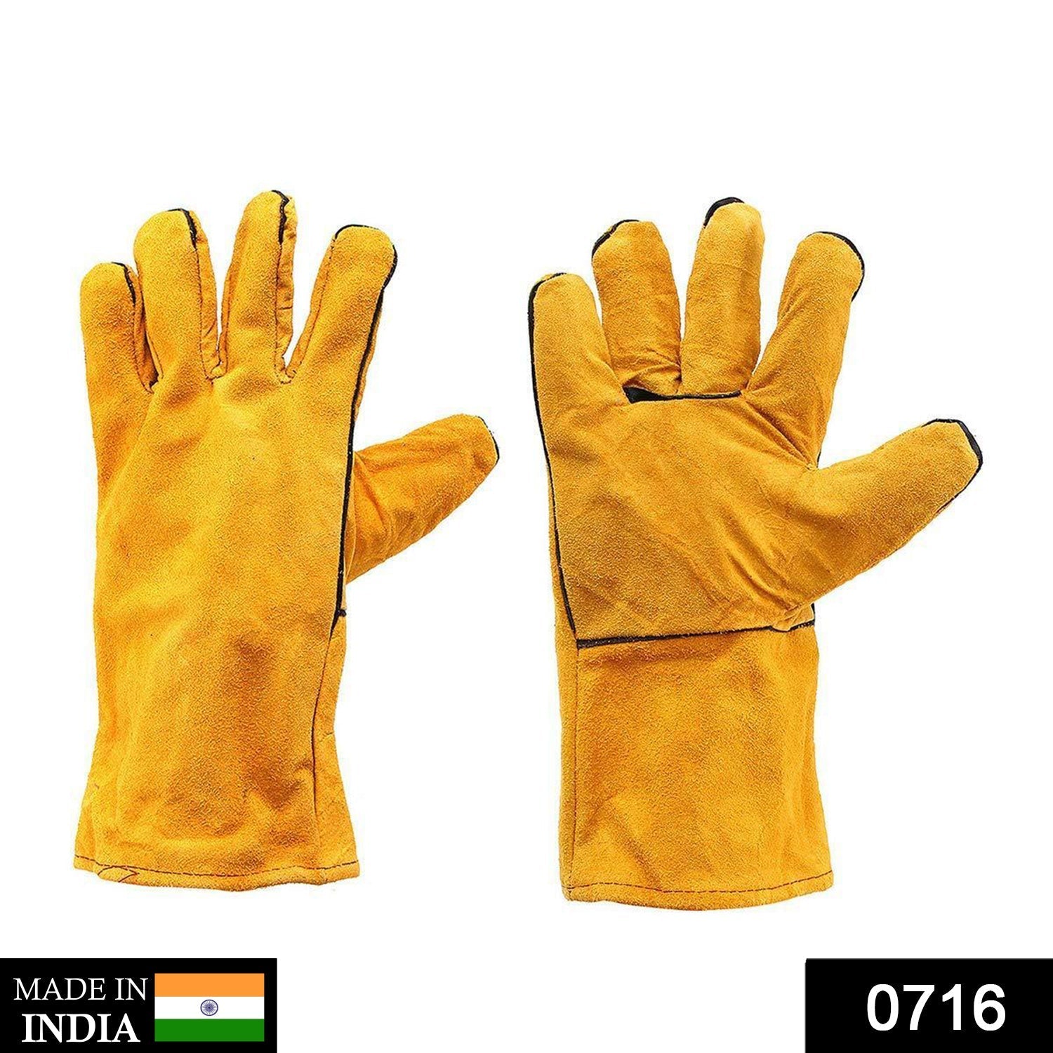 0716 Protective Durable Heat Resistant Welding Gloves DeoDap