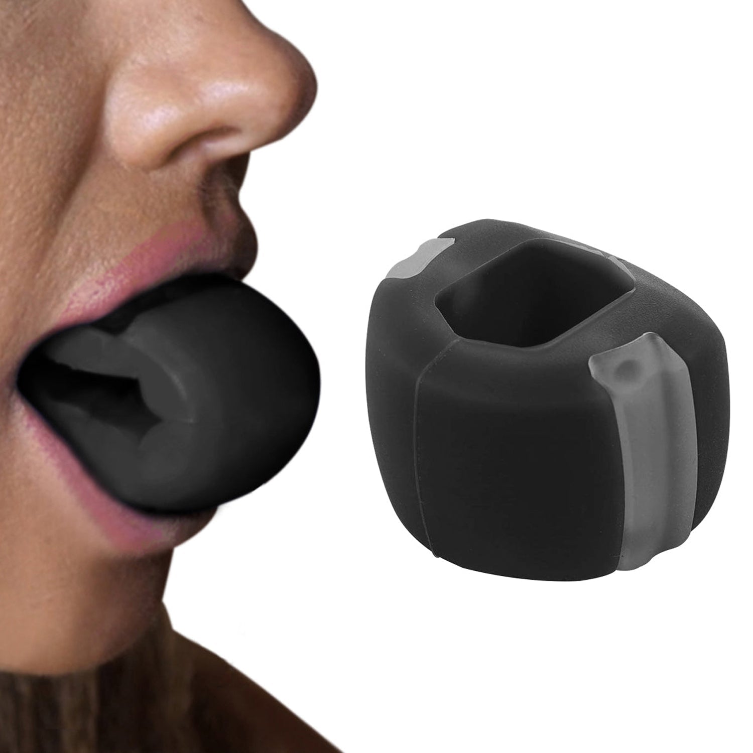 6101V Black Jaw Exerciser Used To Gain Sharp And Chiselled Jawline Easily And Fast. DeoDap