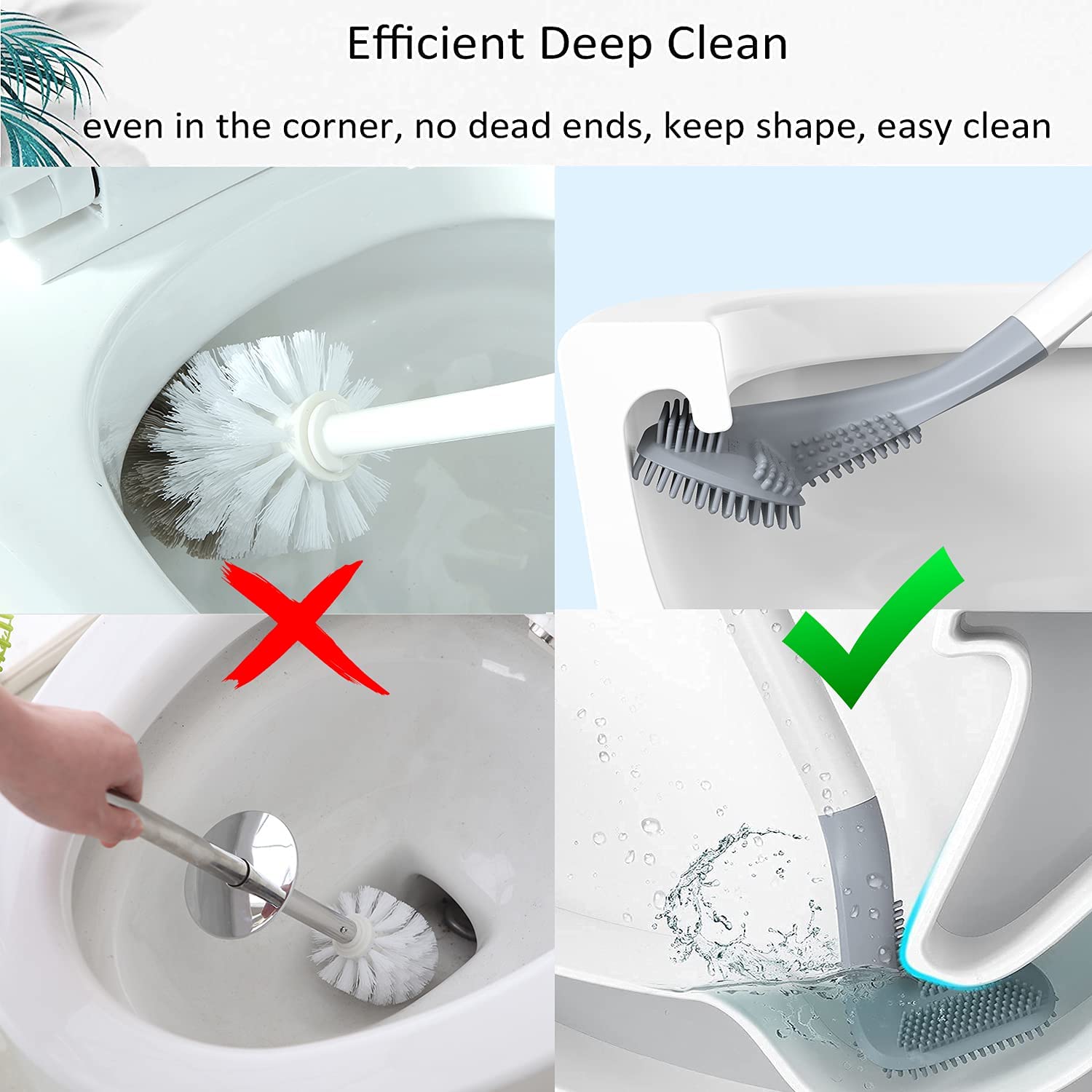 6059 Golf Shape Toilet Cleaner Brush  & Magic Sticker Holder DeoDap