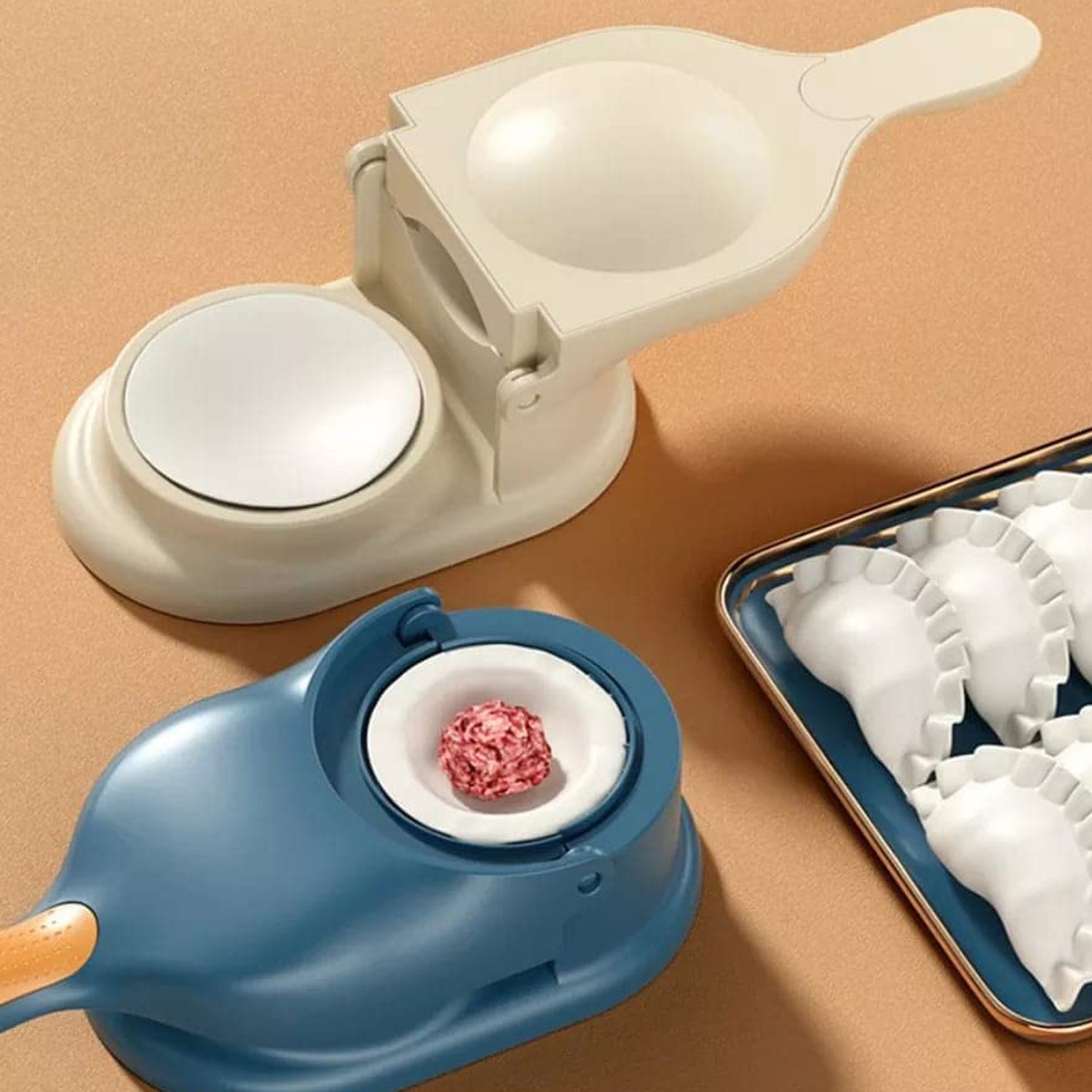 5289 Dumpling Skin Press Mould for Gujiya , Ghughra , Momos Making, 2 in 1 Dumpling Maker Mould Machine, Kitchen Dumpling Making Tool DeoDap