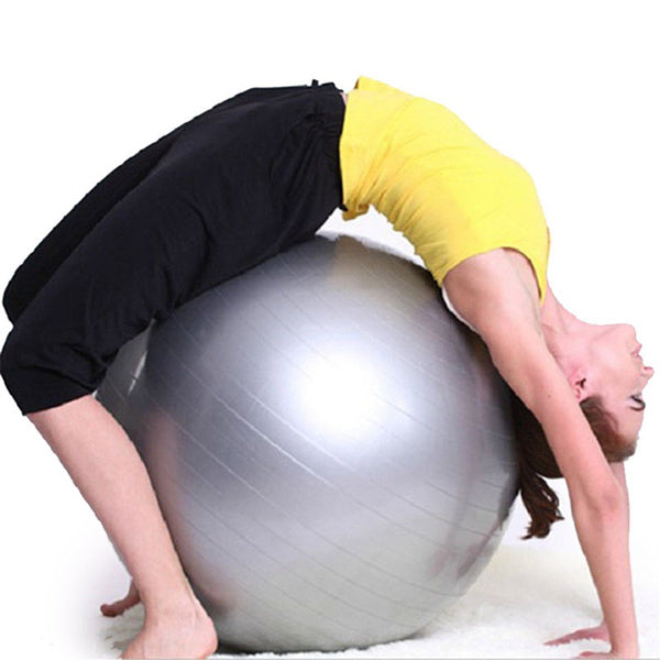 1592 Anti-Burst Exercise Heavy Duty Gym Ball (Multicolour) (75Cm) (No Box & No Pump) DeoDap