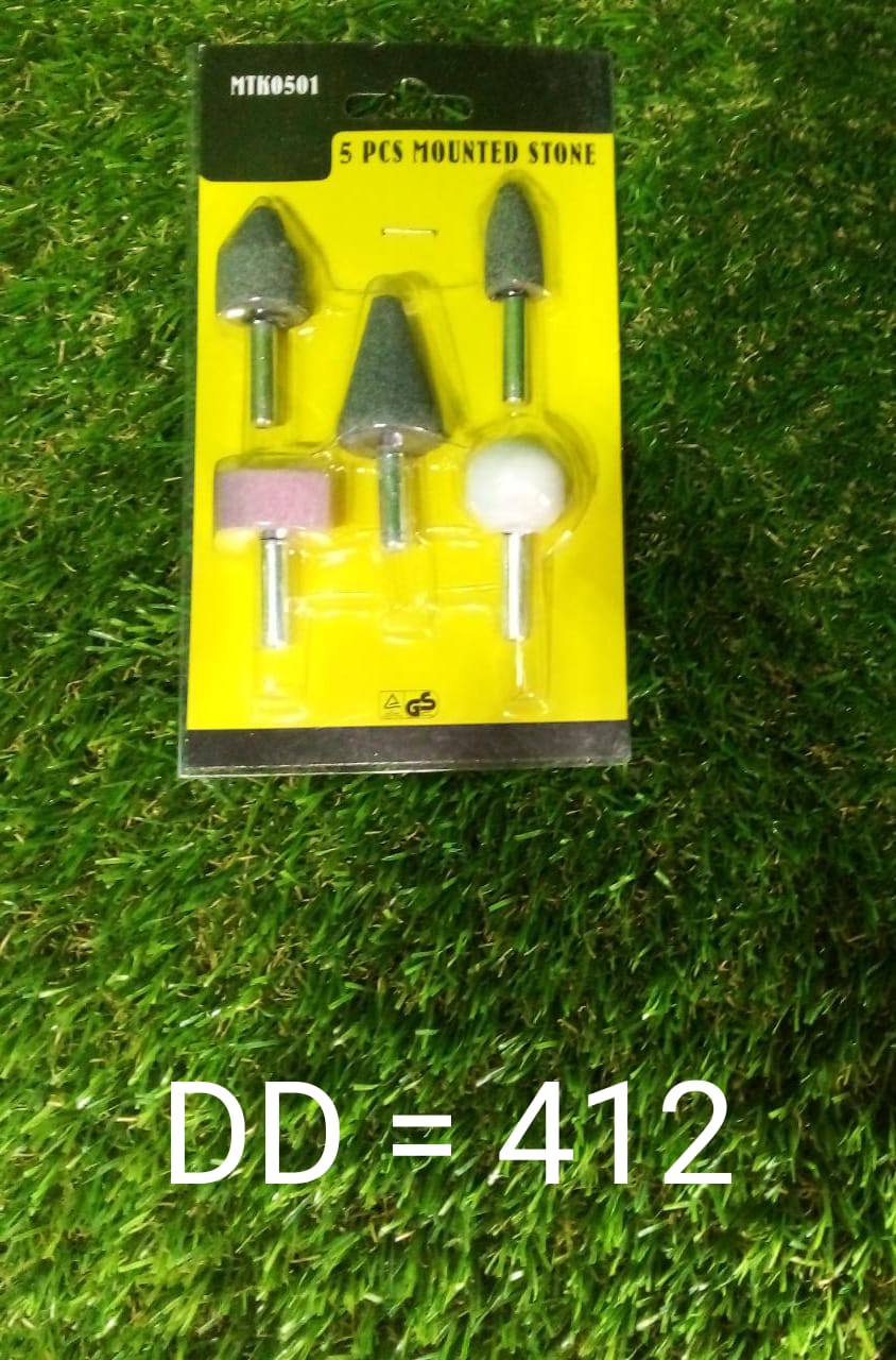 0412 -5 Pcs Shank Abrasive Mounted Stone (Multicolour) DeoDap