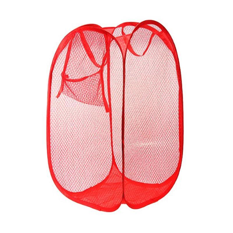 0248 Laundry Hamper Mesh Fabric For Ventilation Foldable Storage Pop Up Clothes Basket freeshipping - DeoDap
