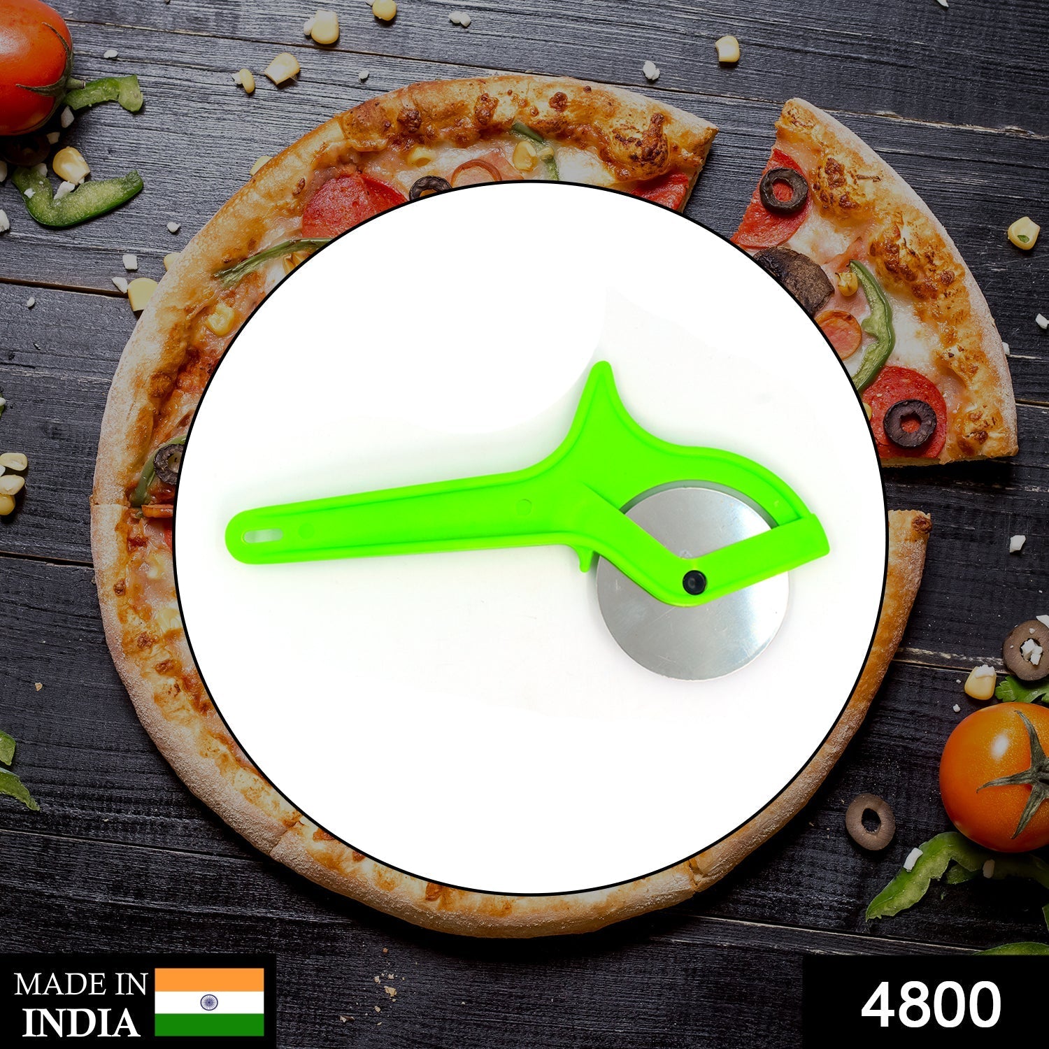 4800  Stainless Steel Pizza Cutter/Pastry Cutter/Sandwiches Cutter DeoDap