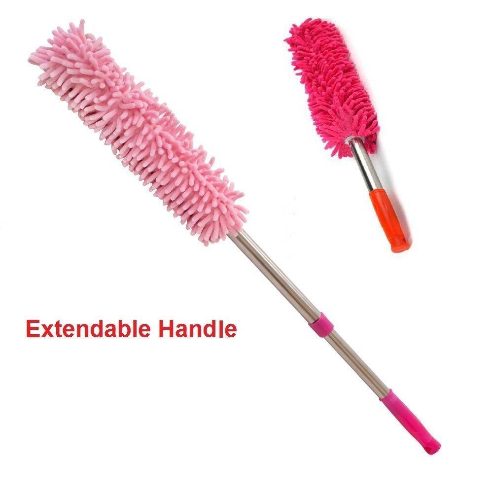 0707 Multipurpose Microfiber Cleaning Duster With Extendable Telescopic Wall Hanging Handle DeoDap
