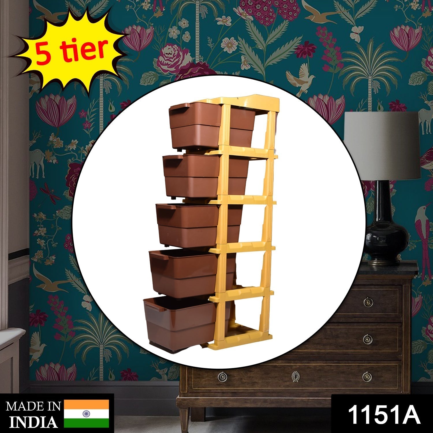 1151A 5 Tier Modular Drawer Used for storing different-different types of equipments and stuffs. DeoDap