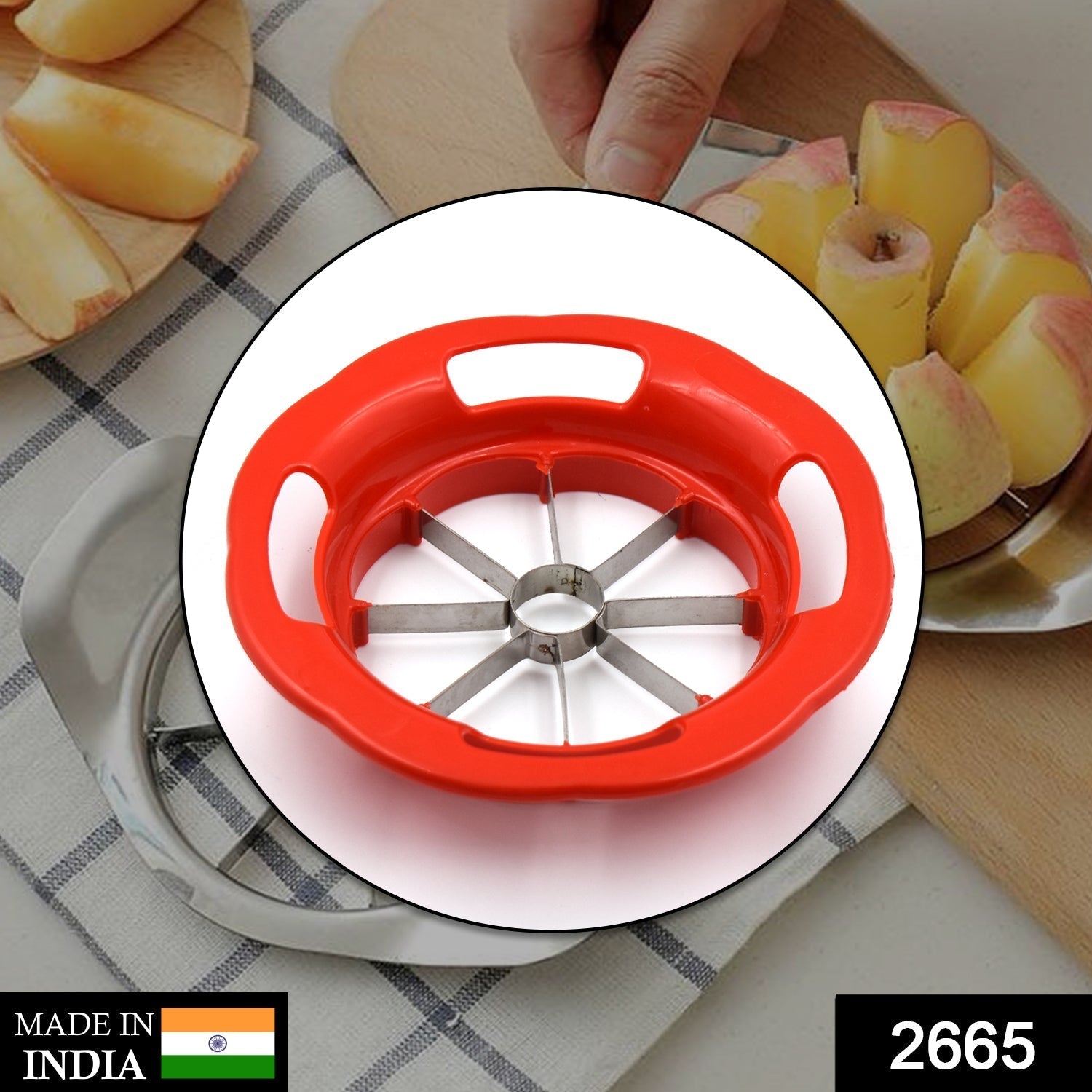 2665 Big Round Apple Cutter and shredder tool with effective sharp chopping blade system. DeoDap